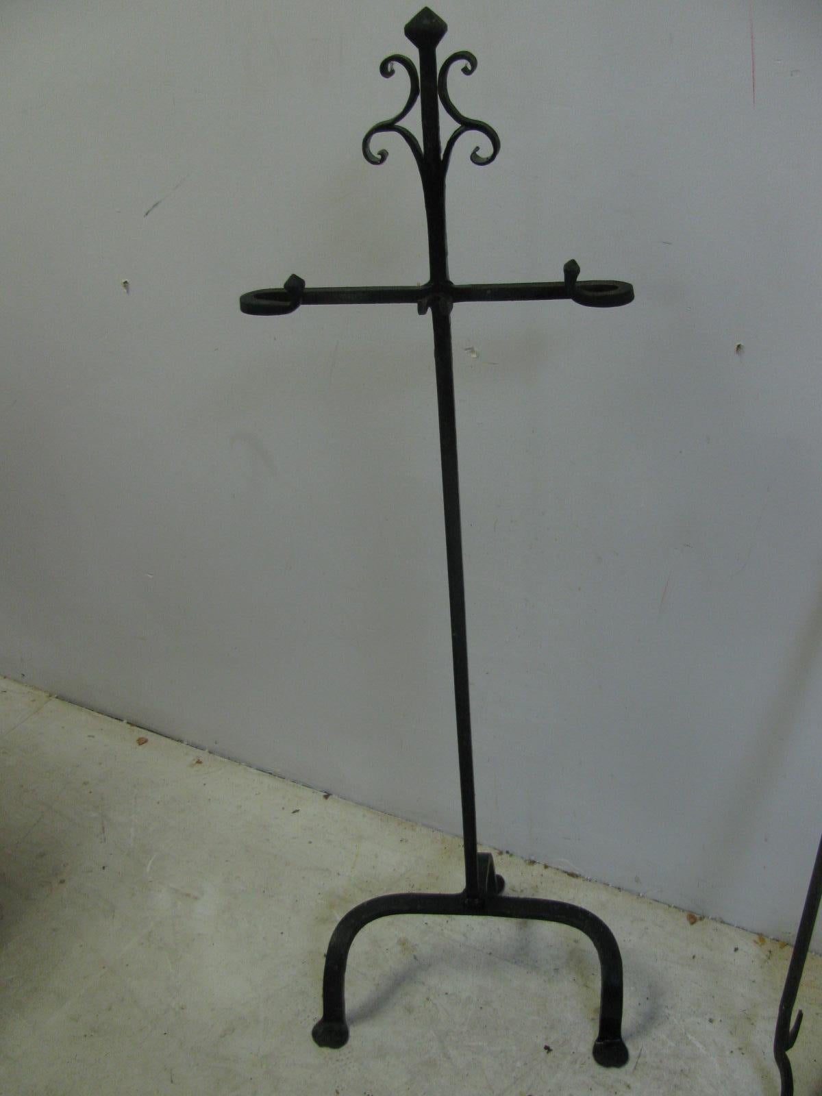 Arts and Crafts Arts & Crafts Mission Handwrought Iron Fireplace Tool Set