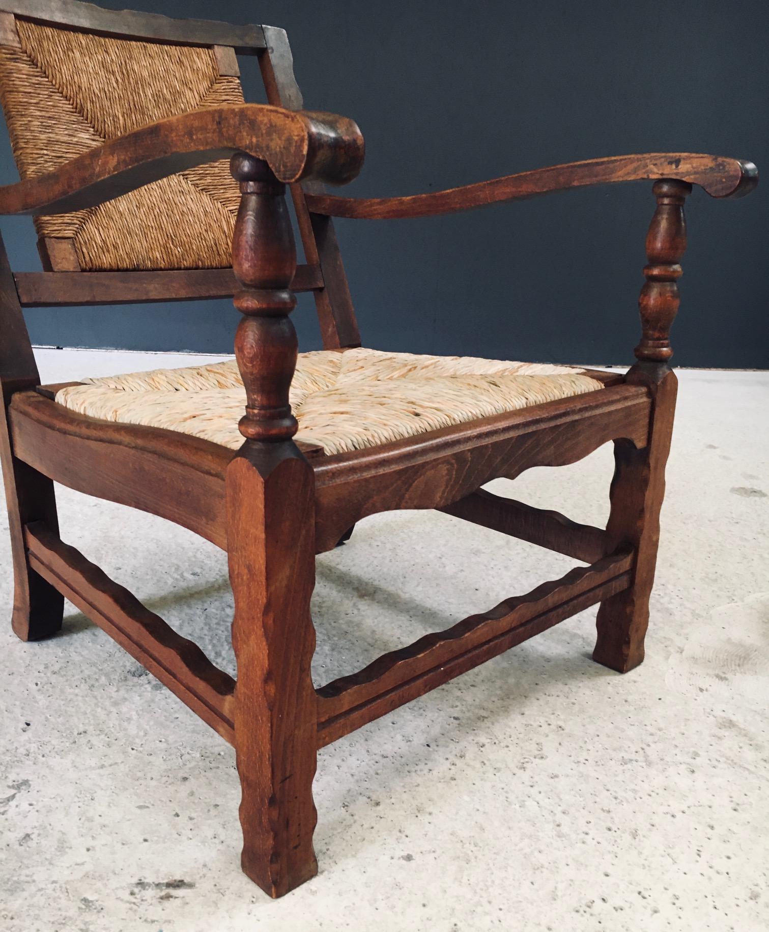 Poltrone basse artigianali di Arts & Crafts, Belgio, anni '20 / 1 in vendita 7