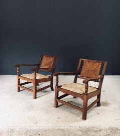Arts & Crafts Handgefertigte niedrige Sessel, Belgien 1920er Jahre / 2