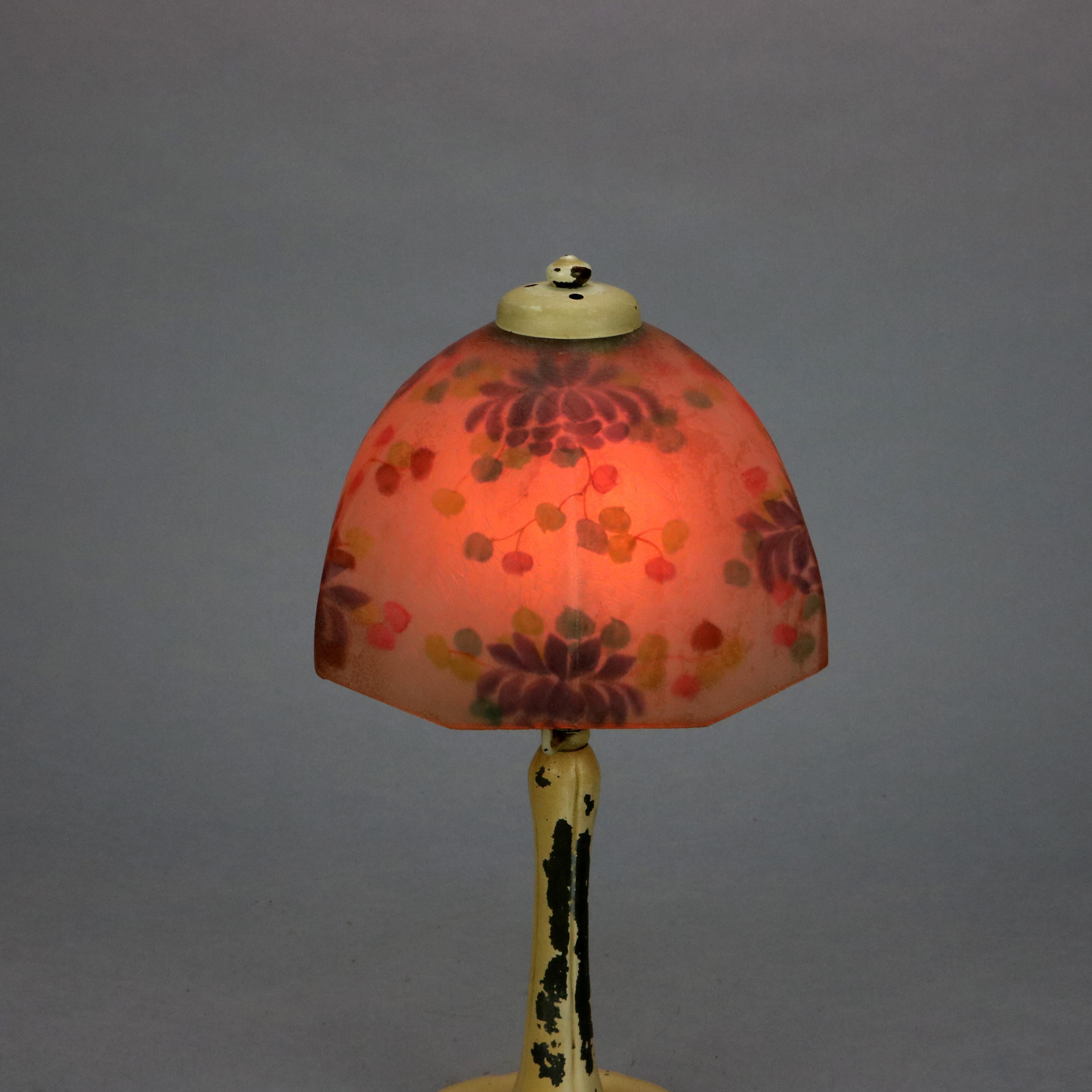 Arts and Crafts Arts & Crafts Handel Reverse Painted Boudoir Table Lamp, c1920