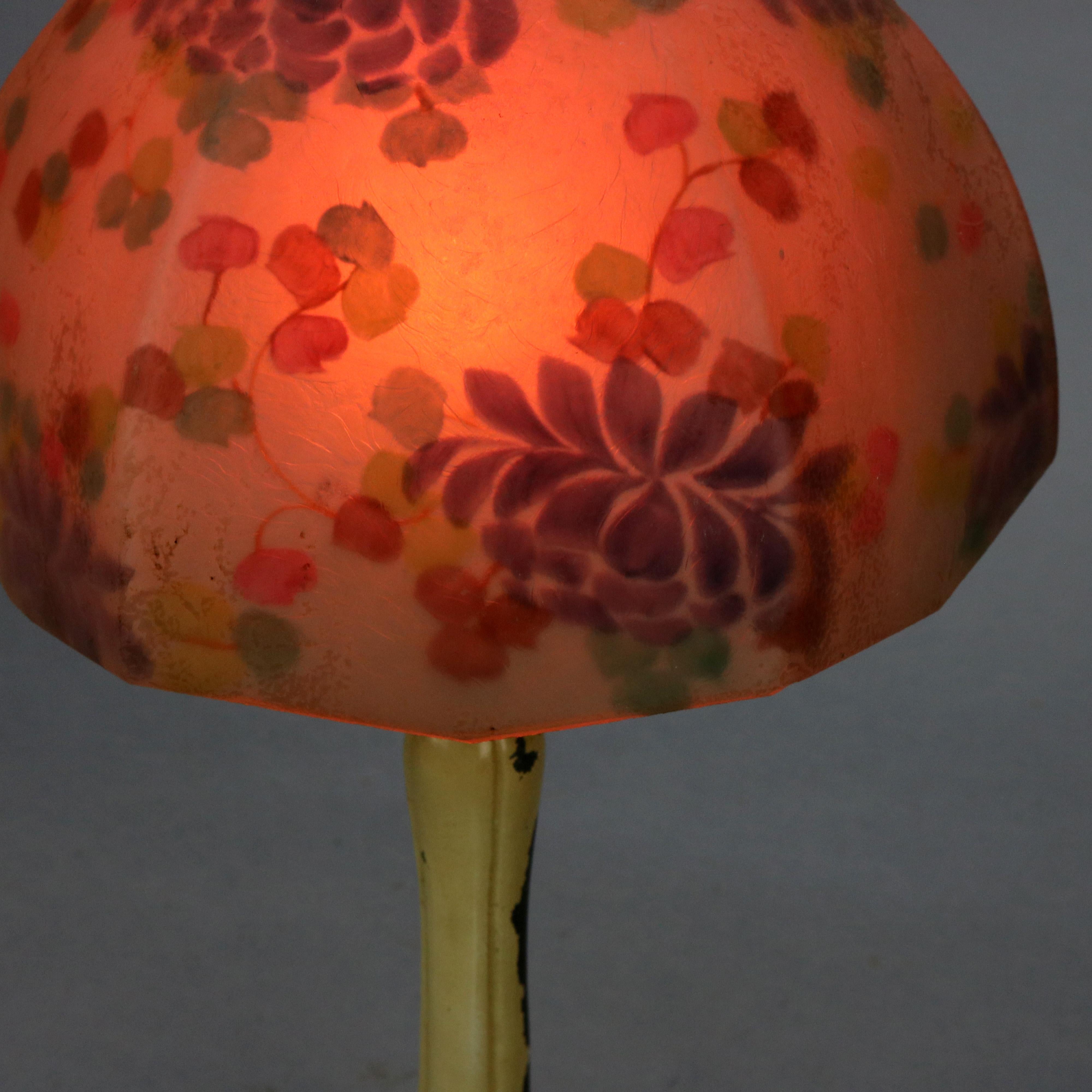 American Arts & Crafts Handel Reverse Painted Boudoir Table Lamp, c1920