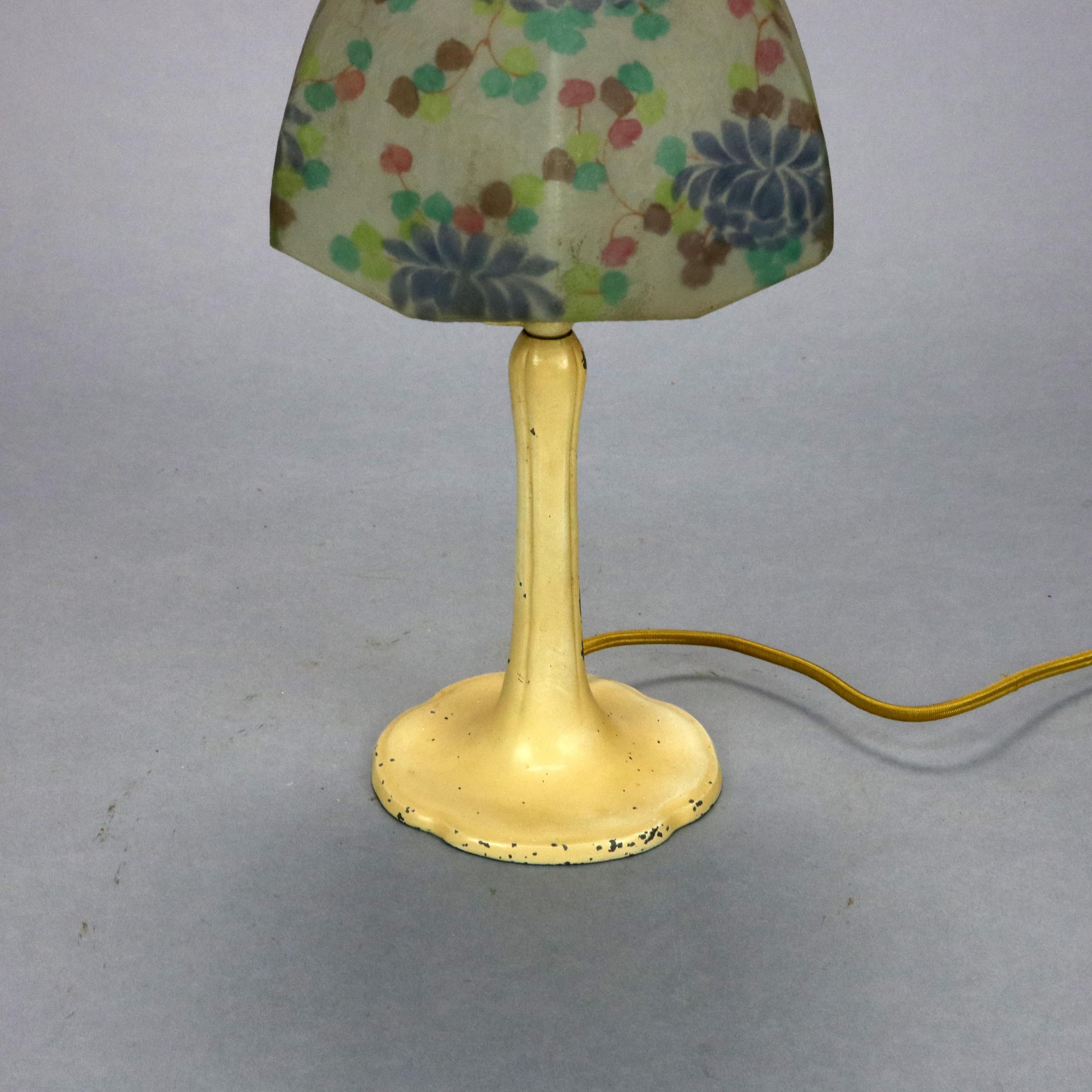 20th Century Arts & Crafts Handel Reverse Painted Boudoir Table Lamp, c1920
