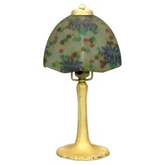 Antique Arts & Crafts Handel Reverse Painted Boudoir Table Lamp, c1920