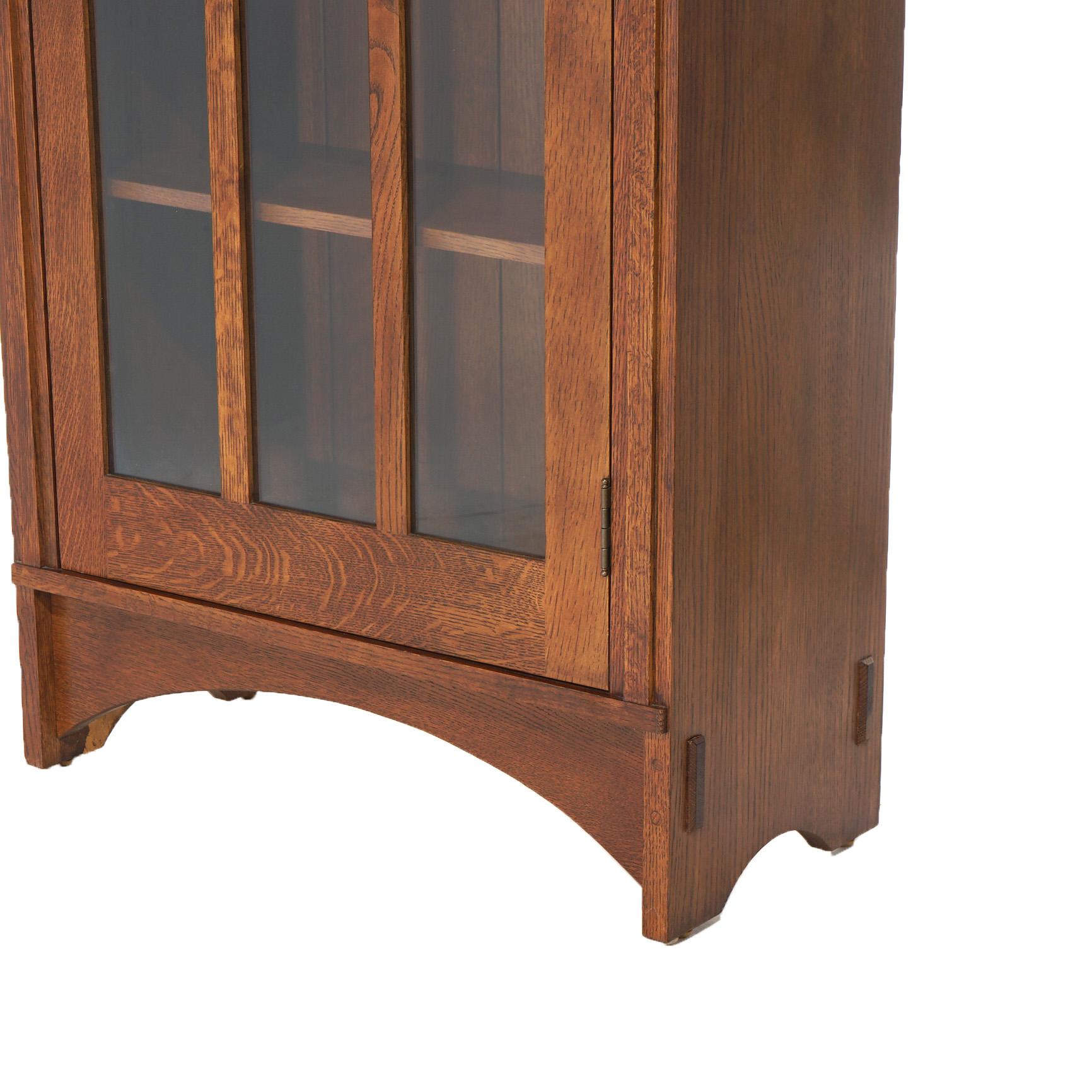 Arts and Crafts Arts & Crafts Harvey Ellis Design Leaded Glass Bookcase by Stickley 20thC