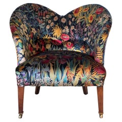 Antique Arts & Crafts Heart Shaped Chair by Liberty & Co