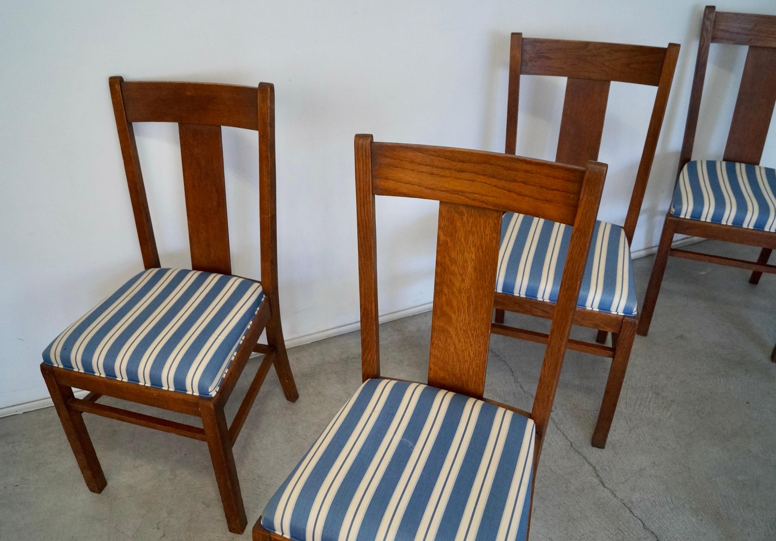 Arts & Crafts Heywood Brothers Mission Dining Chairs, Set of 6 12