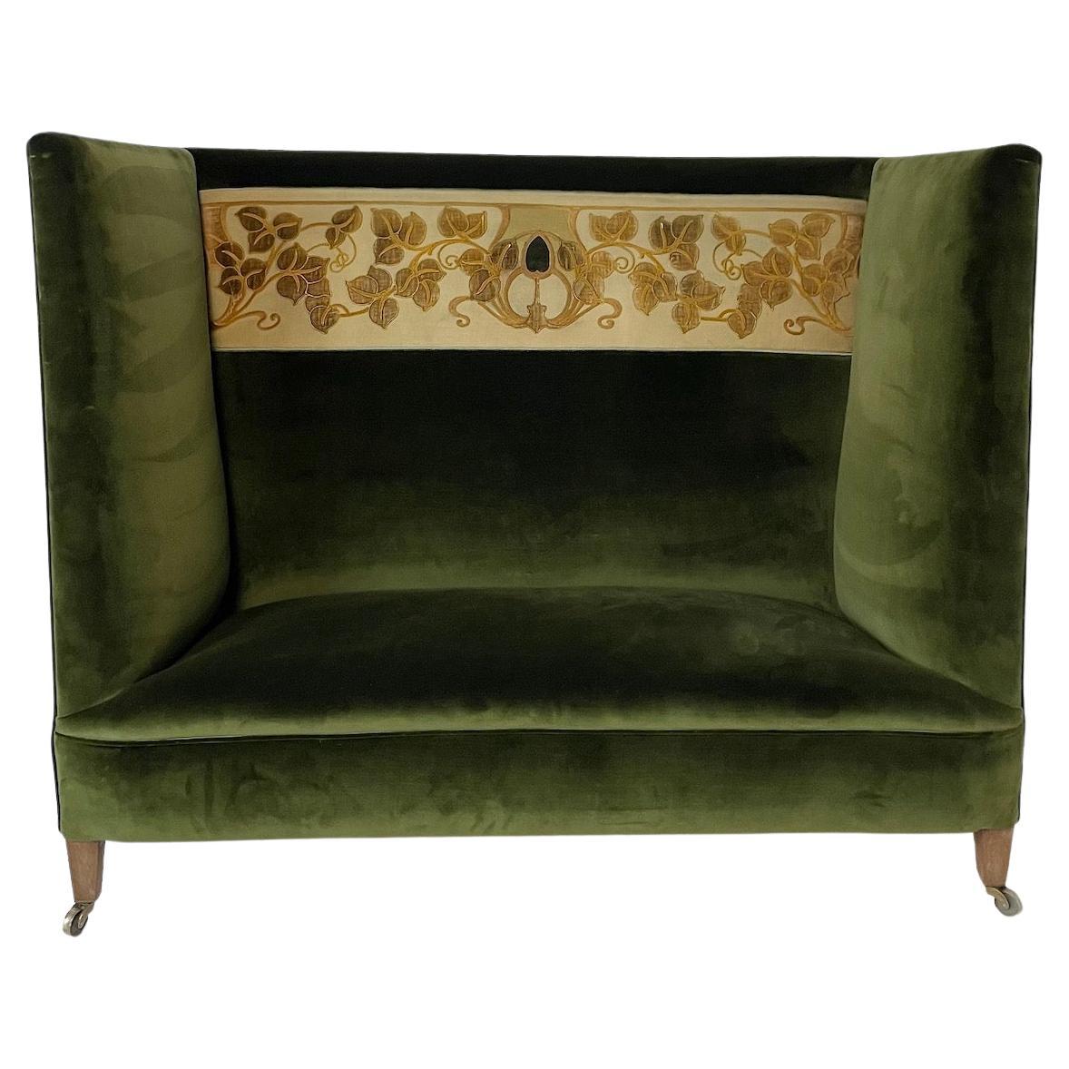 Arts & Crafts High Sided Settee