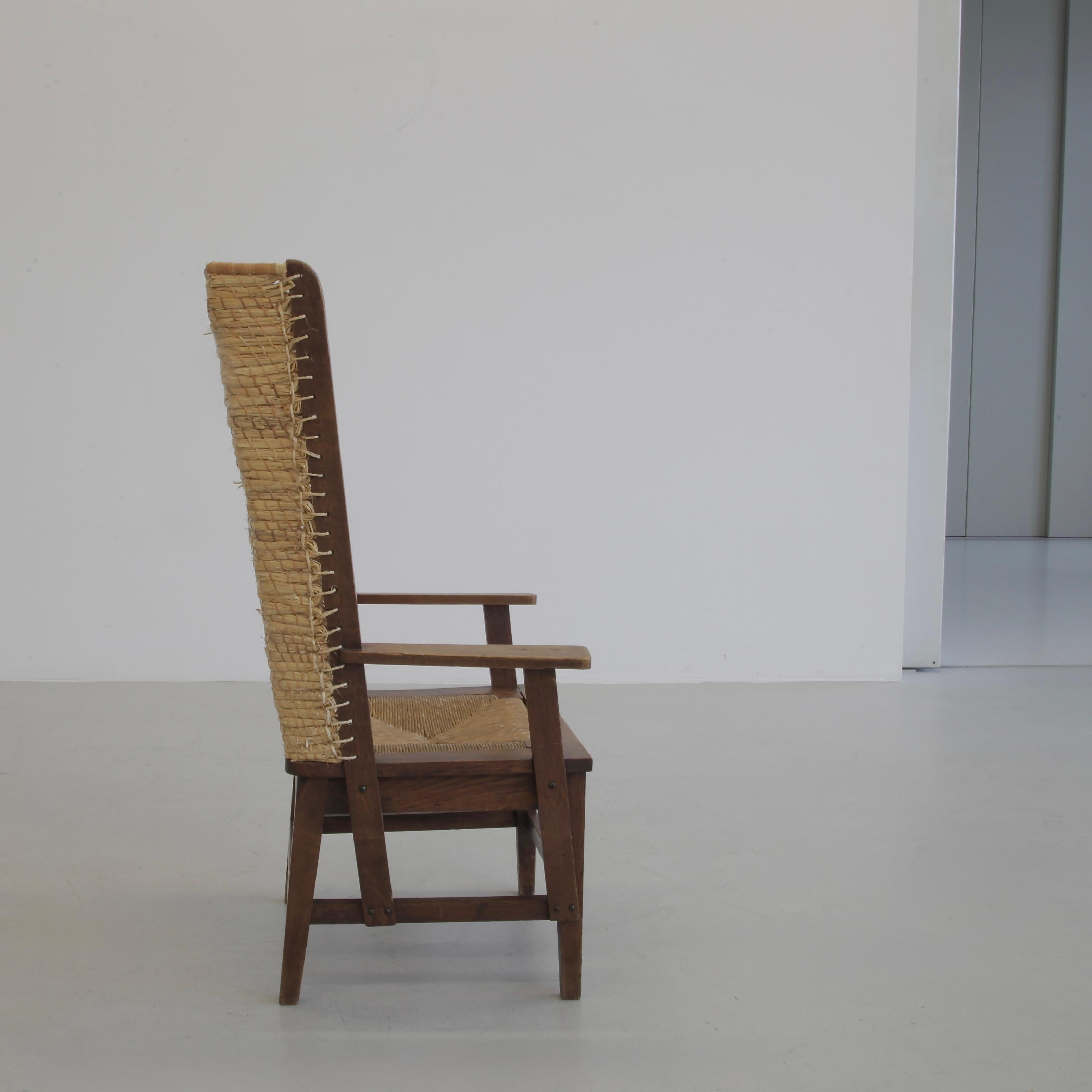 ARTS & CRAFTS Chaise à dossier haut designée par Chris Wegerif, c1900 Bon état - En vente à Berlin, Berlin