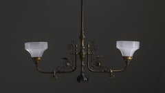 Arts & Crafts Holophane Gasolier