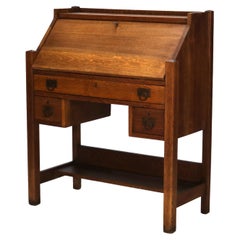 Arts and Crafts Honeoye Falls Furniture Co. OAK Drop Front Desk C1920