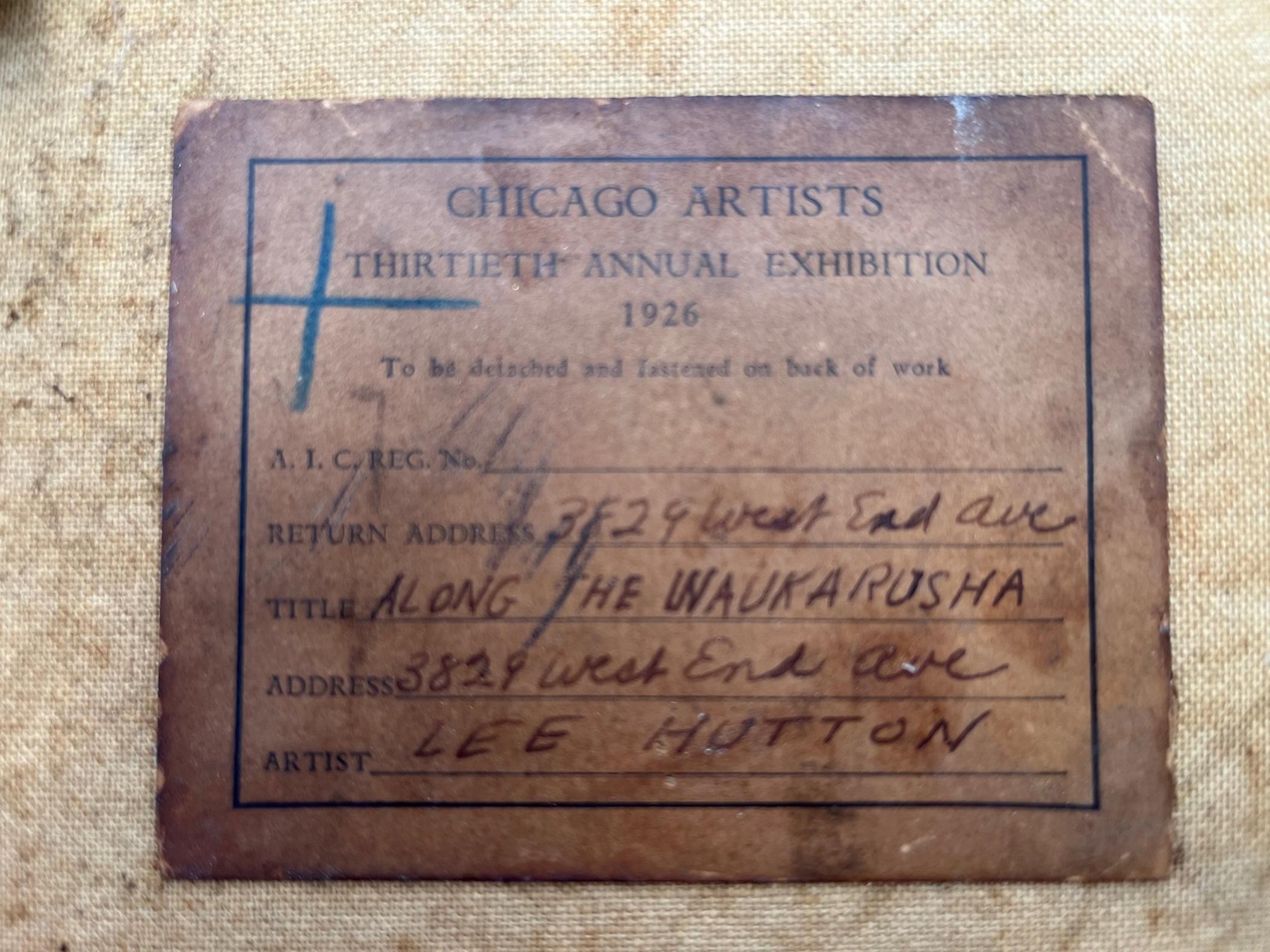 Peinture impressionniste Arts & Crafts, artiste de Chicago, 1926 en vente 4