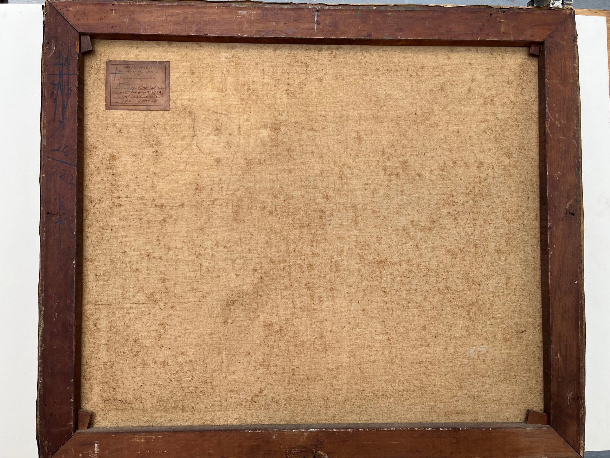 Pintura de paisaje impresionista Arts & Crafts, Artista de Chicago, 1926 en venta 2