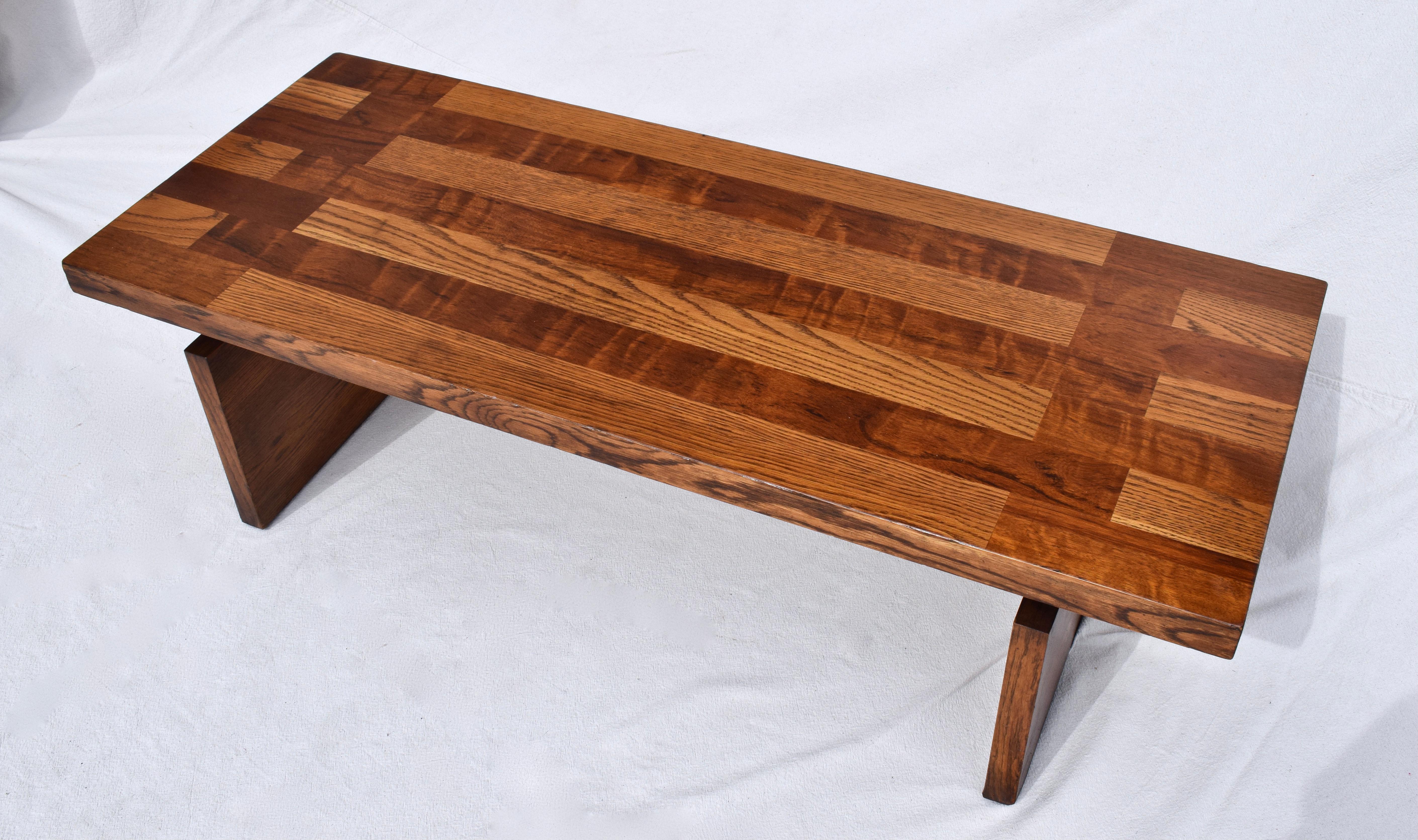 Oak Arts & Crafts Inspired Coffee Cocktail Table by Lane
