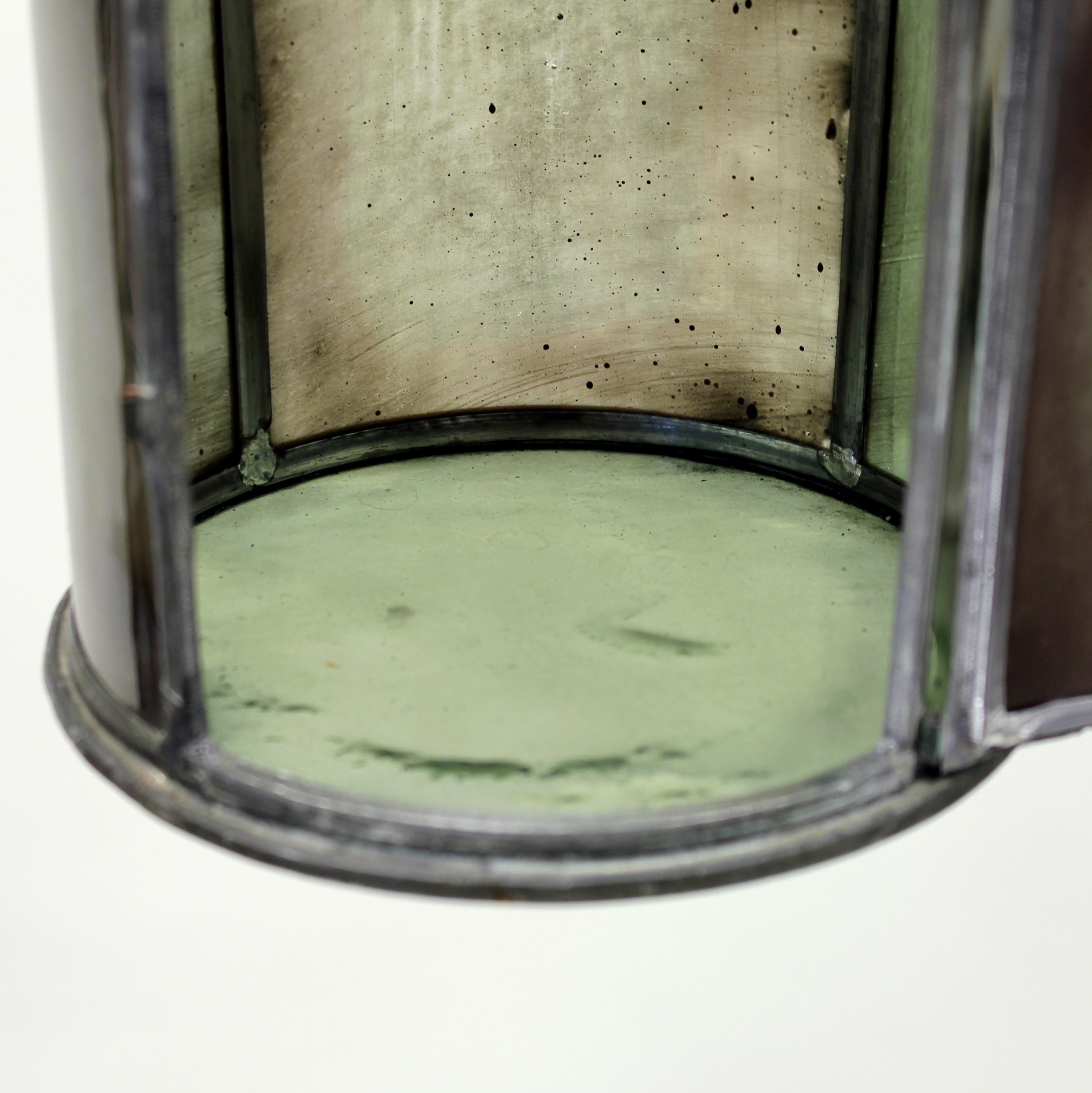 Arts & Crafts Iron and Glass Lantern, Early 20th Century 2