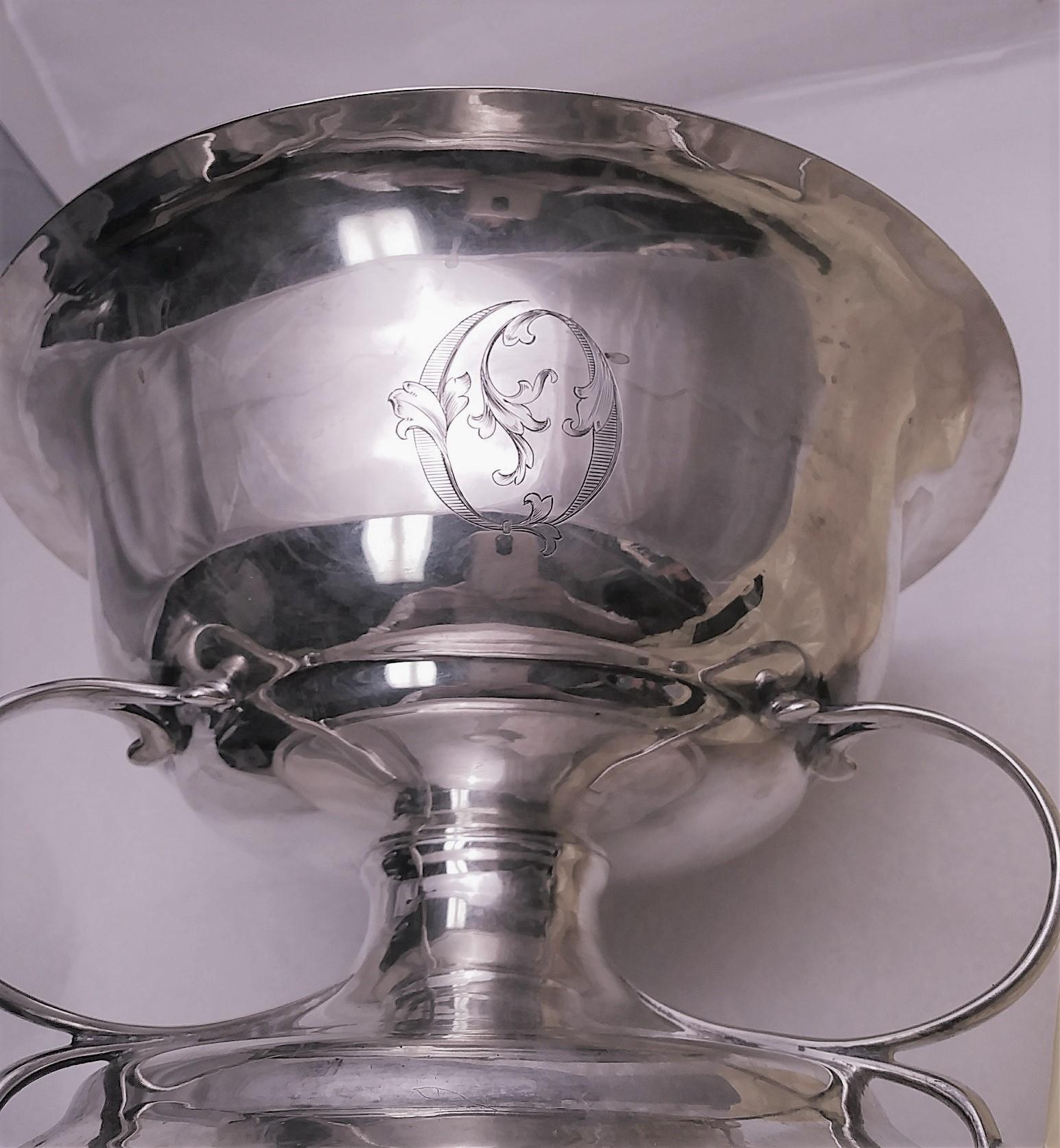 silver pedestal bowl centerpiece