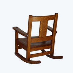 Arts & Crafts L & JG Stickley Mission Oak Children’s Rocking Chair c1910