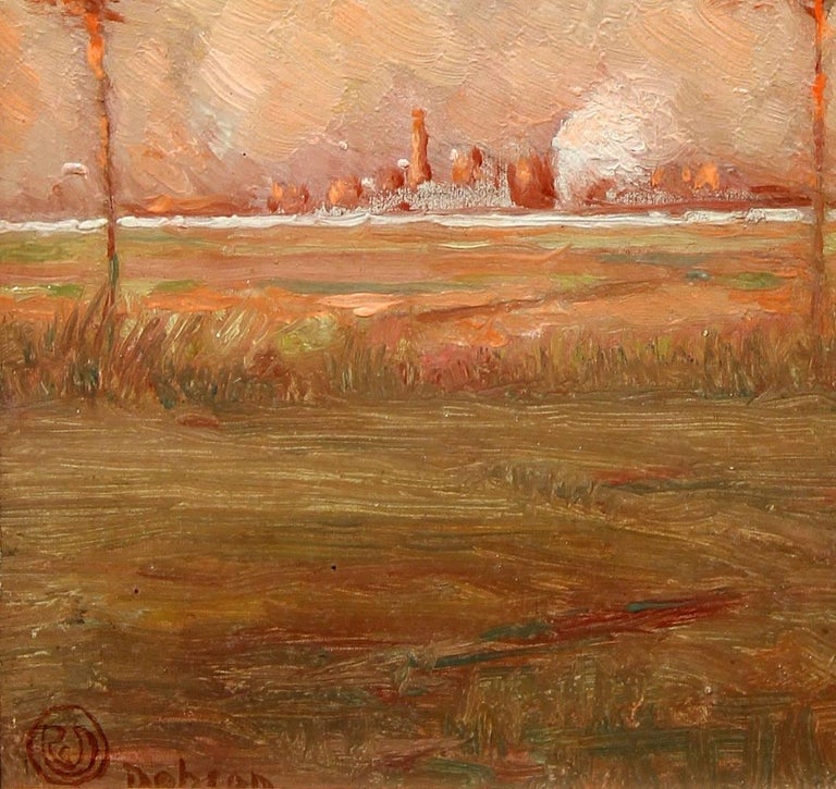 Arts and Crafts Landscape Oil Painting For Sale at 1stDibs