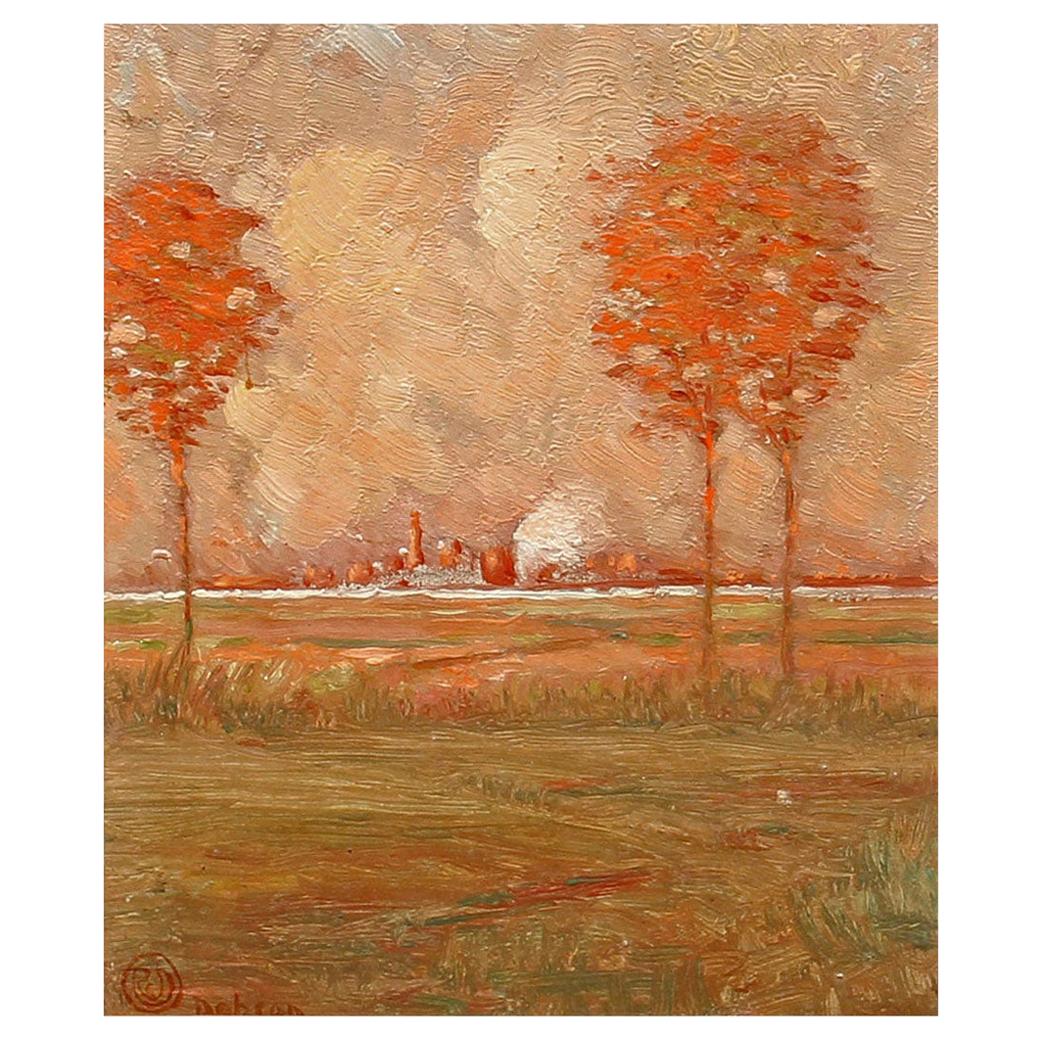 Arts & Crafts Landscape Oil Painting For Sale