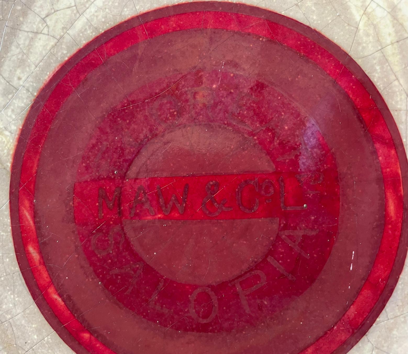 Arts & Crafts Large Ruby Lustre Charger By Maw & Co In Good Condition In Petworth, GB