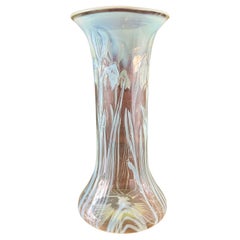 Arts & Crafts Large Vaseline Glass Vase By John Walsh Walsh