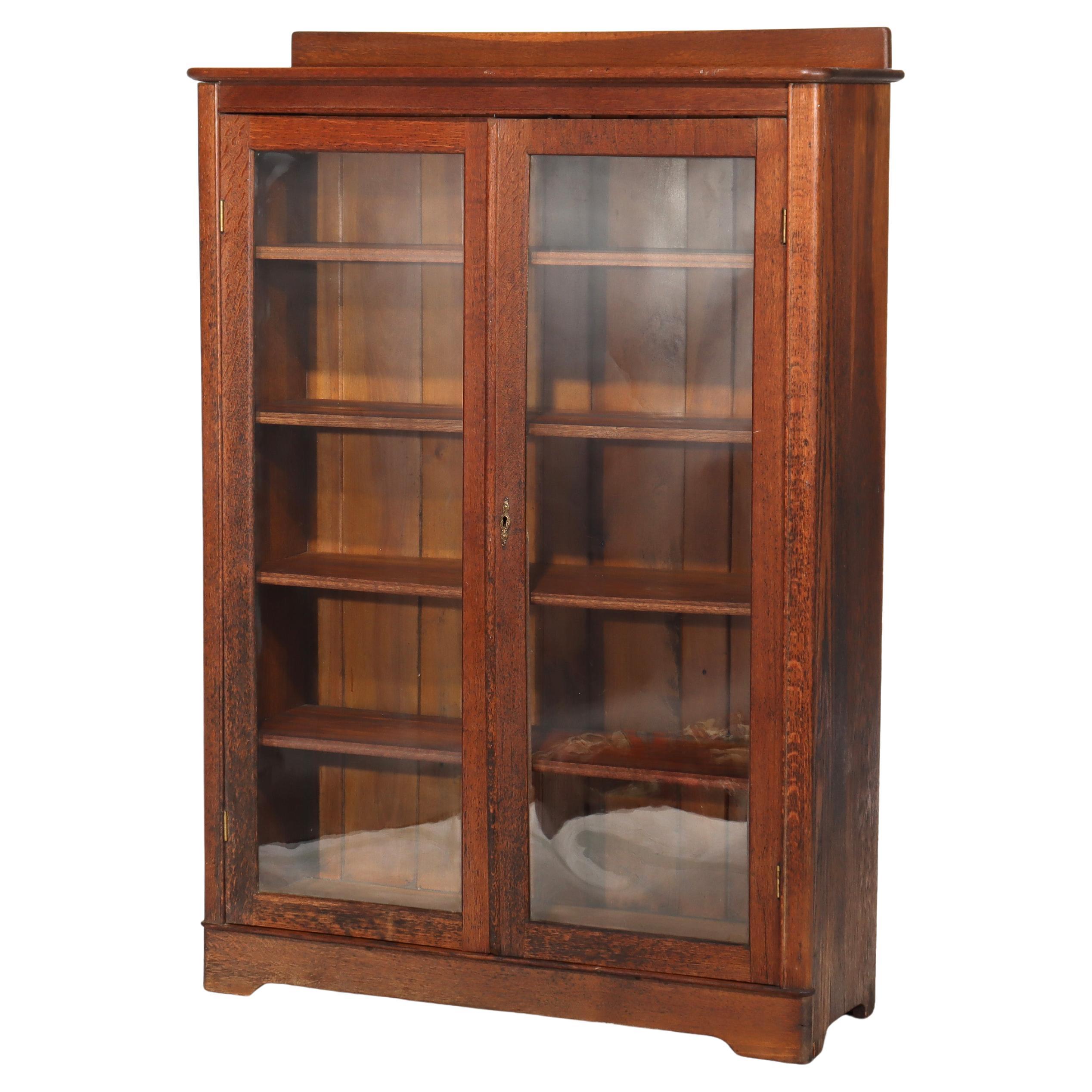 Arts & Crafts Larkin Oak 2-Door Bookcase C1920 For Sale