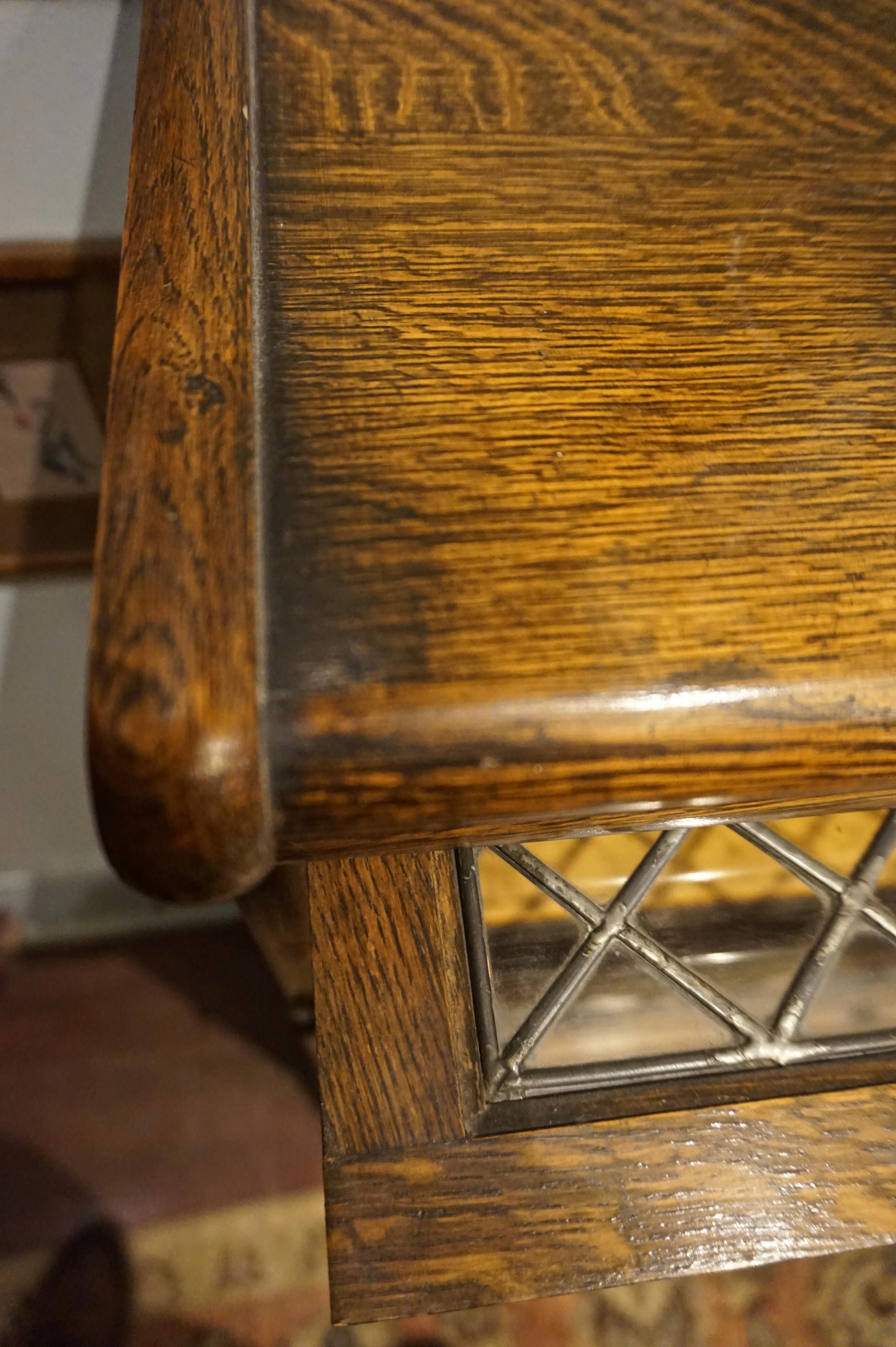 leaded glass barrister bookcase