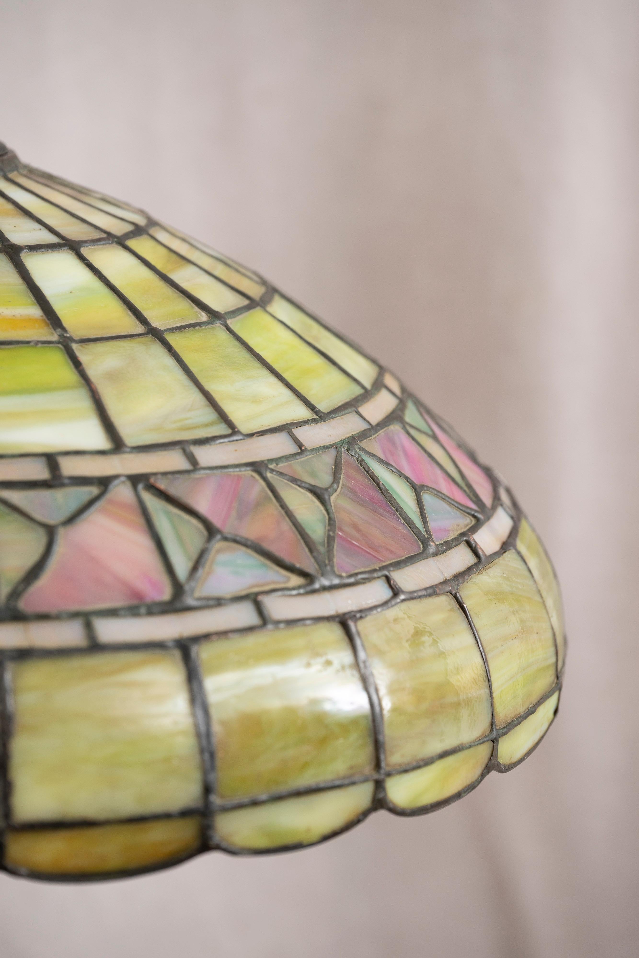 Arts & Crafts Leaded Glass Table Lamp, Duffner & Kimberly  ca. 1910 For Sale 5