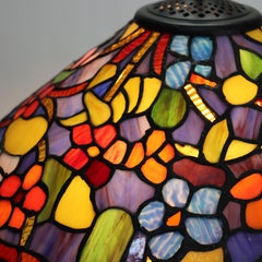 Lámpara de sobremesa Arts & Crafts Leaded Stained glass 20thC