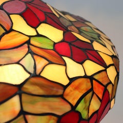 Lámpara de sobremesa Arts & Crafts Leaded Stained glass 20thC