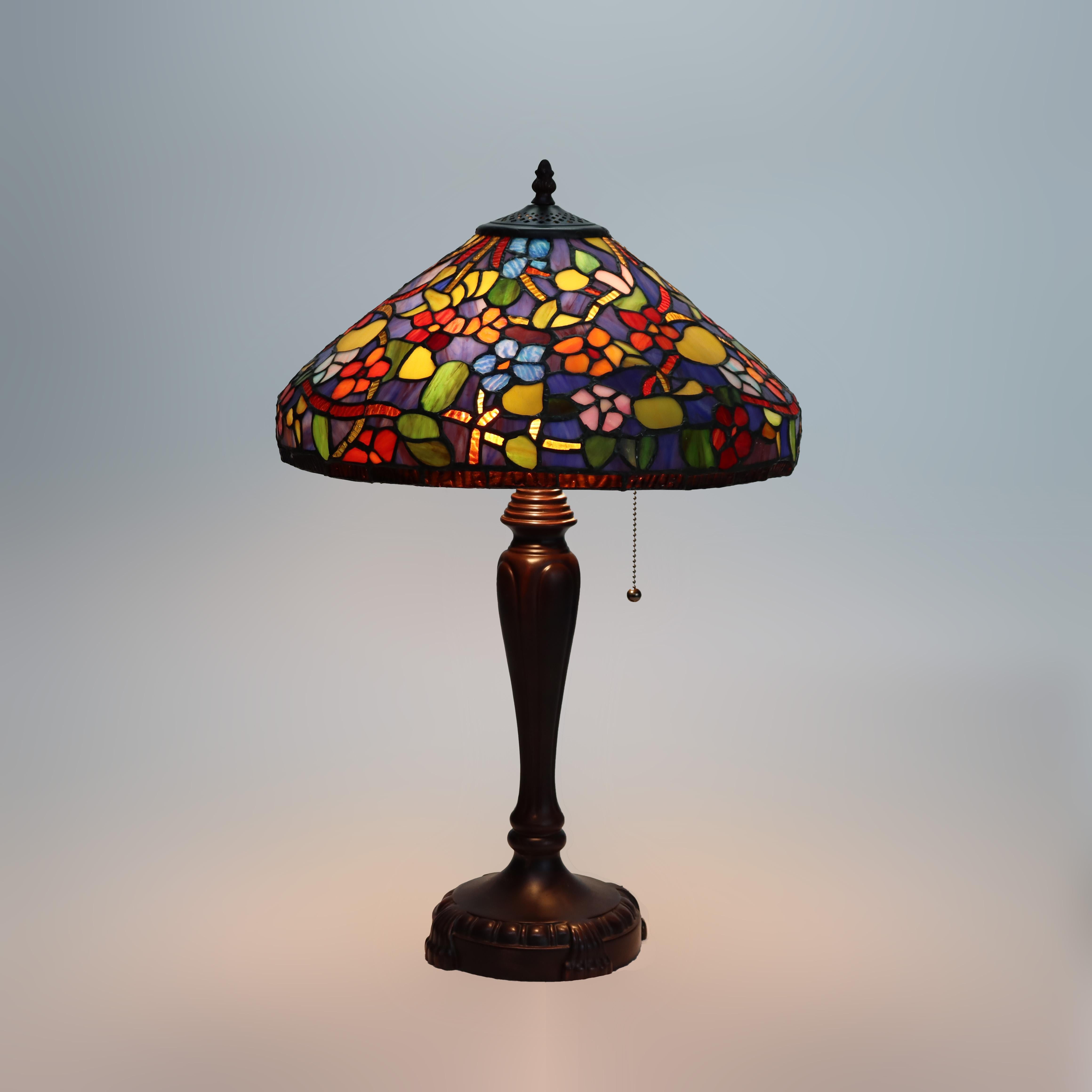 Lámpara de sobremesa Arts & Crafts Leaded Stained glass 20thC Artes y manualidades en venta