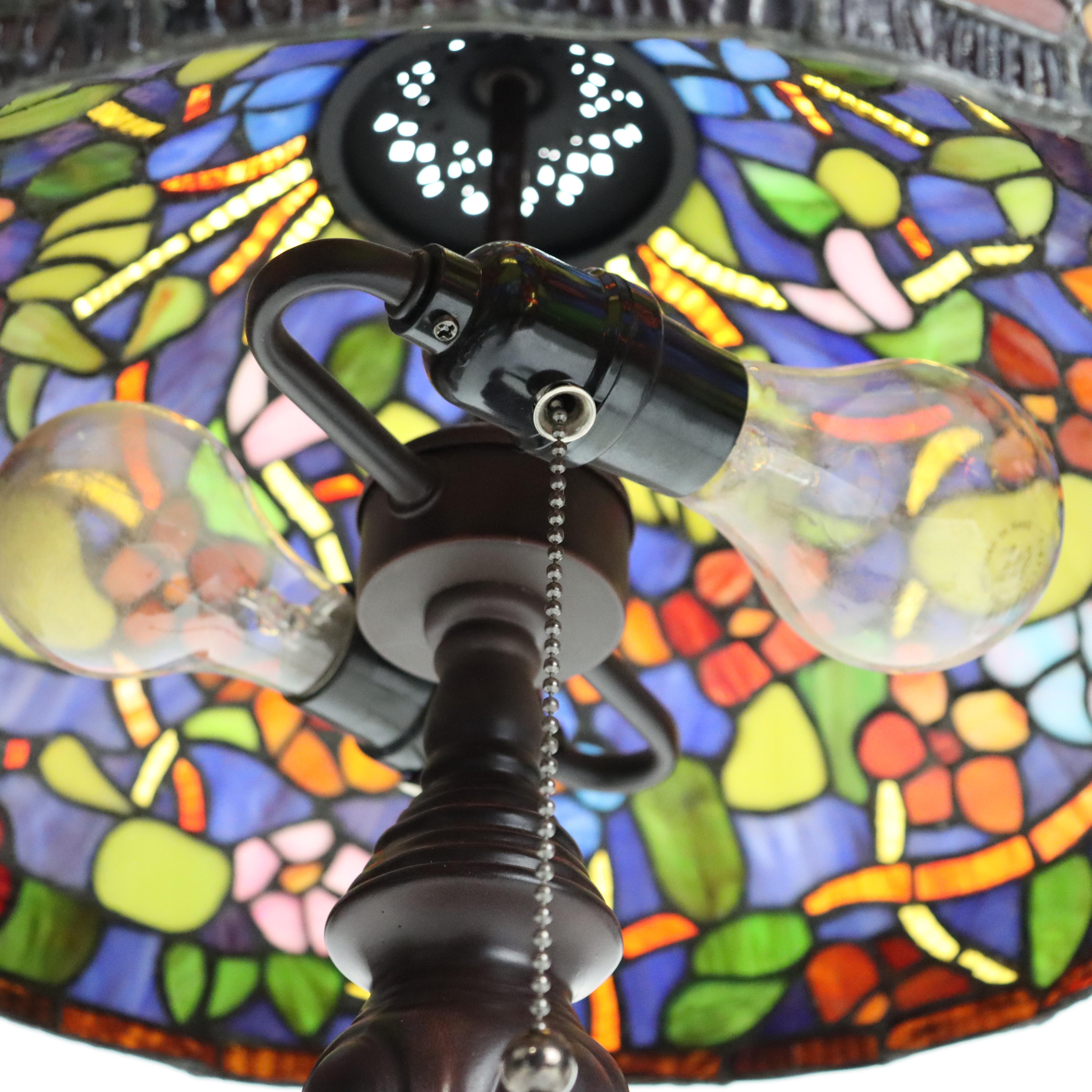 Lámpara de sobremesa Arts & Crafts Leaded Stained glass 20thC siglo XX en venta