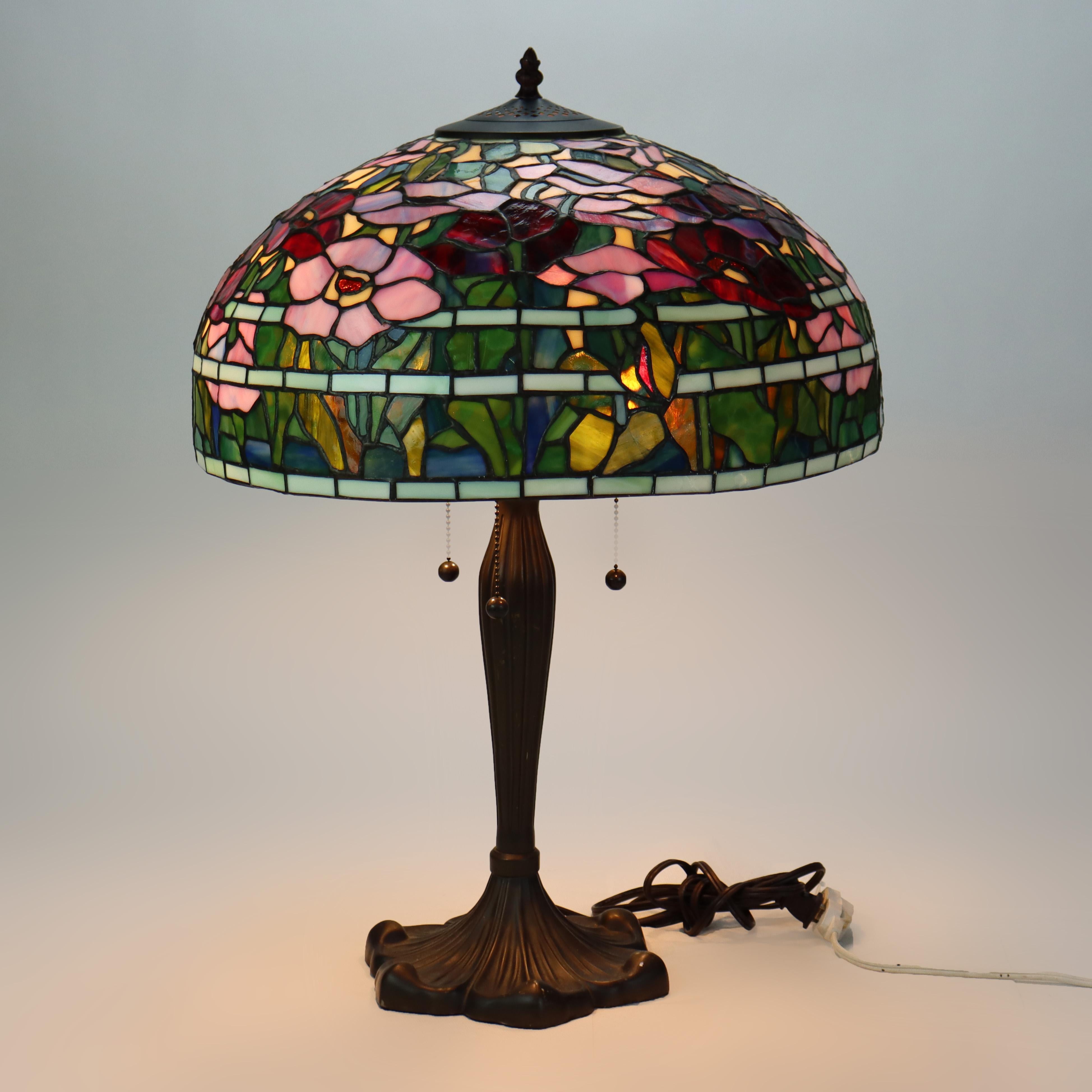 Lámpara de sobremesa Arts & Crafts Leaded Stained glass 20thC siglo XX en venta