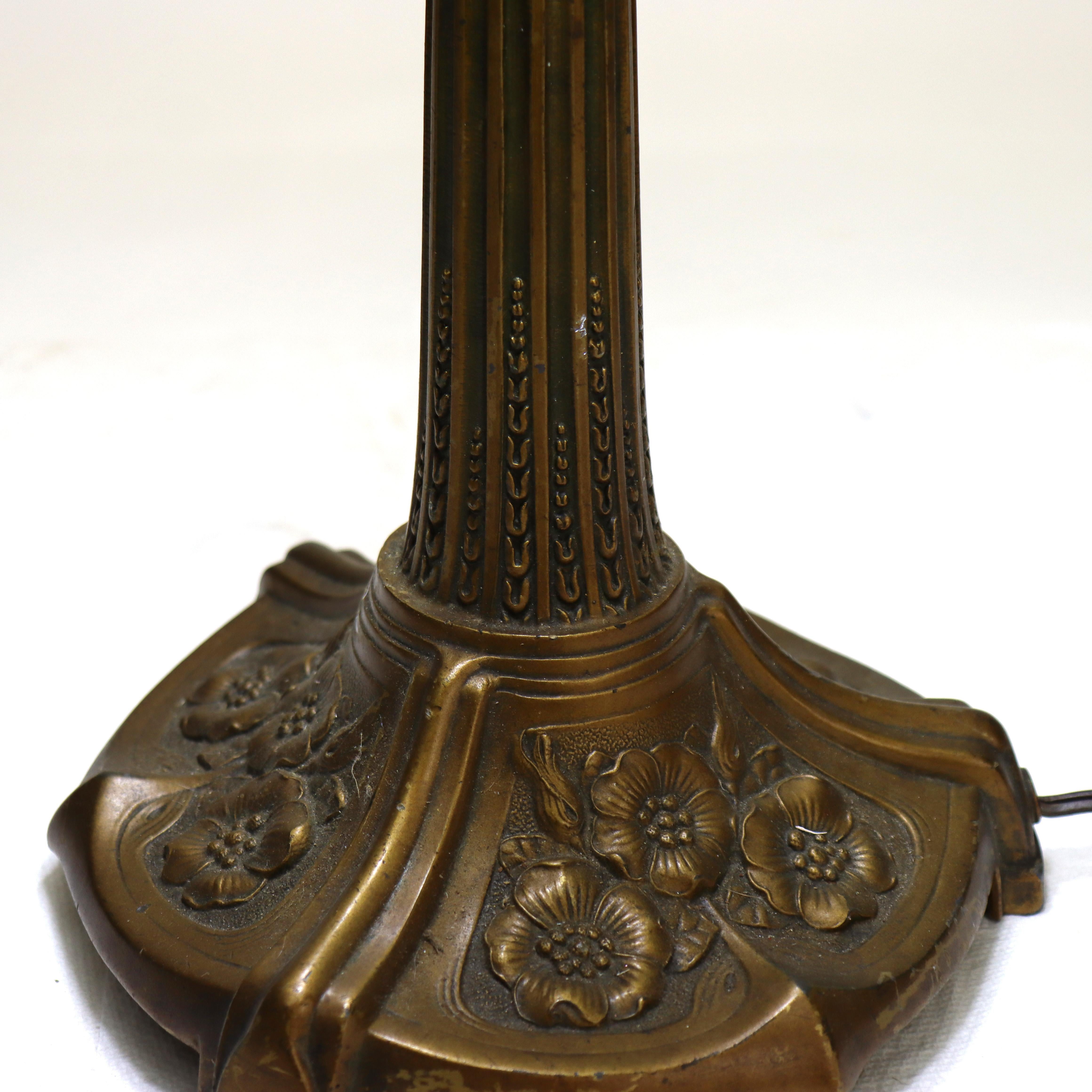 Lámpara de sobremesa Arts & Crafts Leaded Stained glass 20thC siglo XX en venta