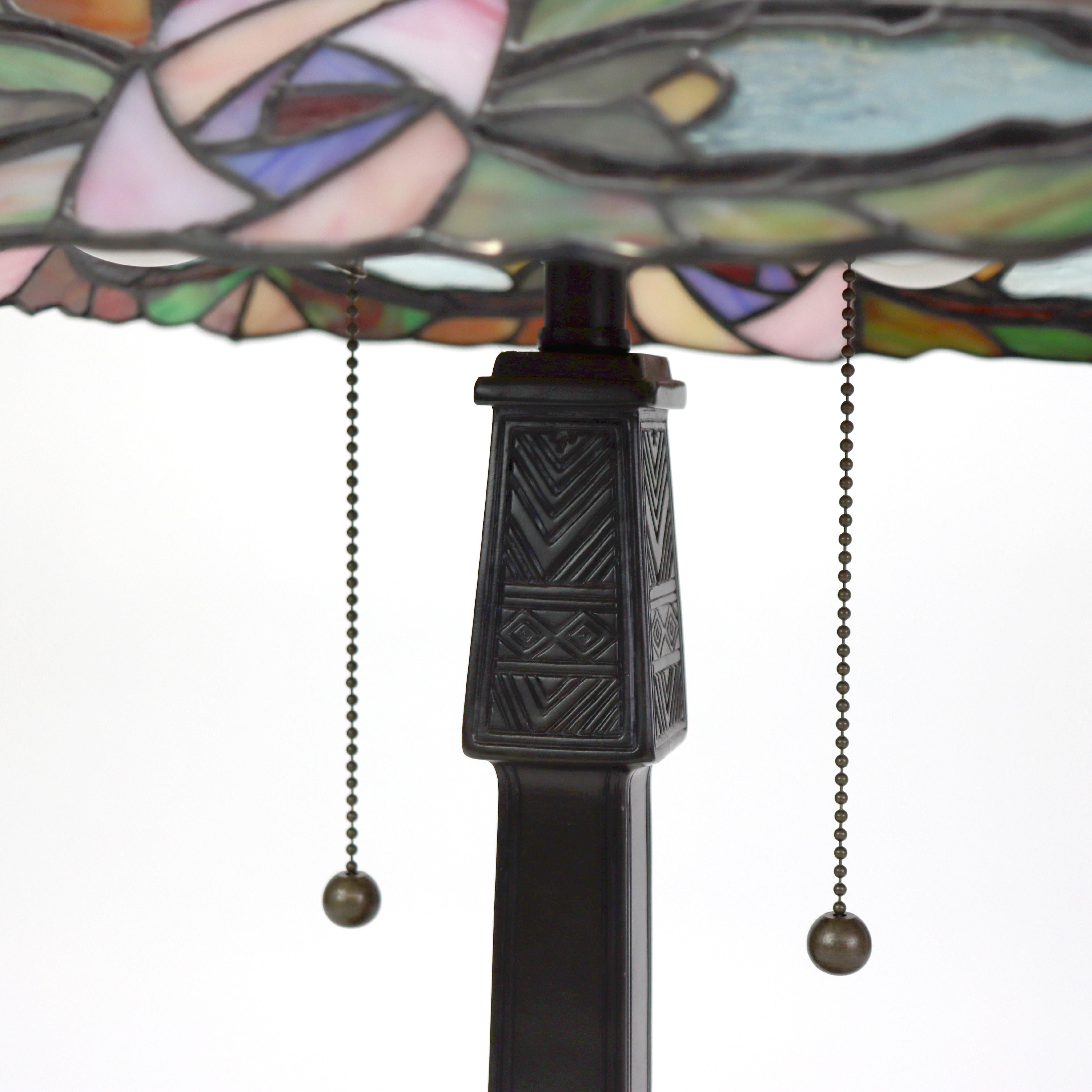 Lámpara de sobremesa Arts & Crafts Leaded Stained glass 20thC siglo XX en venta