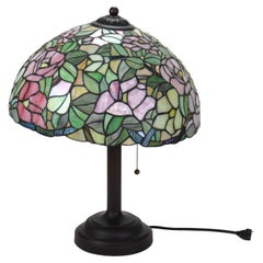 Arts & Crafts Leaded Stained Glass Table Lamp 20thC