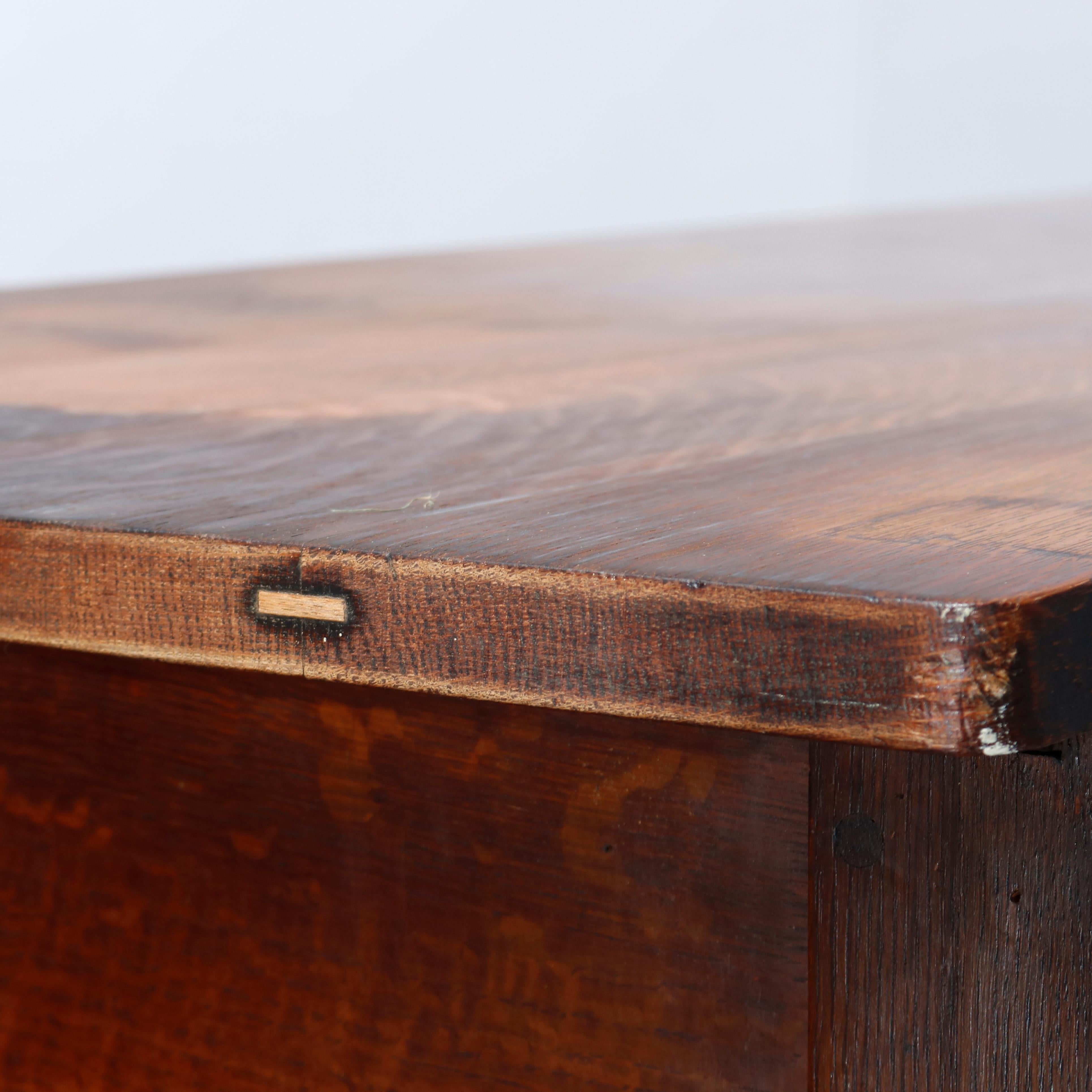 Arts & Crafts L&JG Stickley Mission Oak Sideboard, Hammered Copper Straps, c1910 7