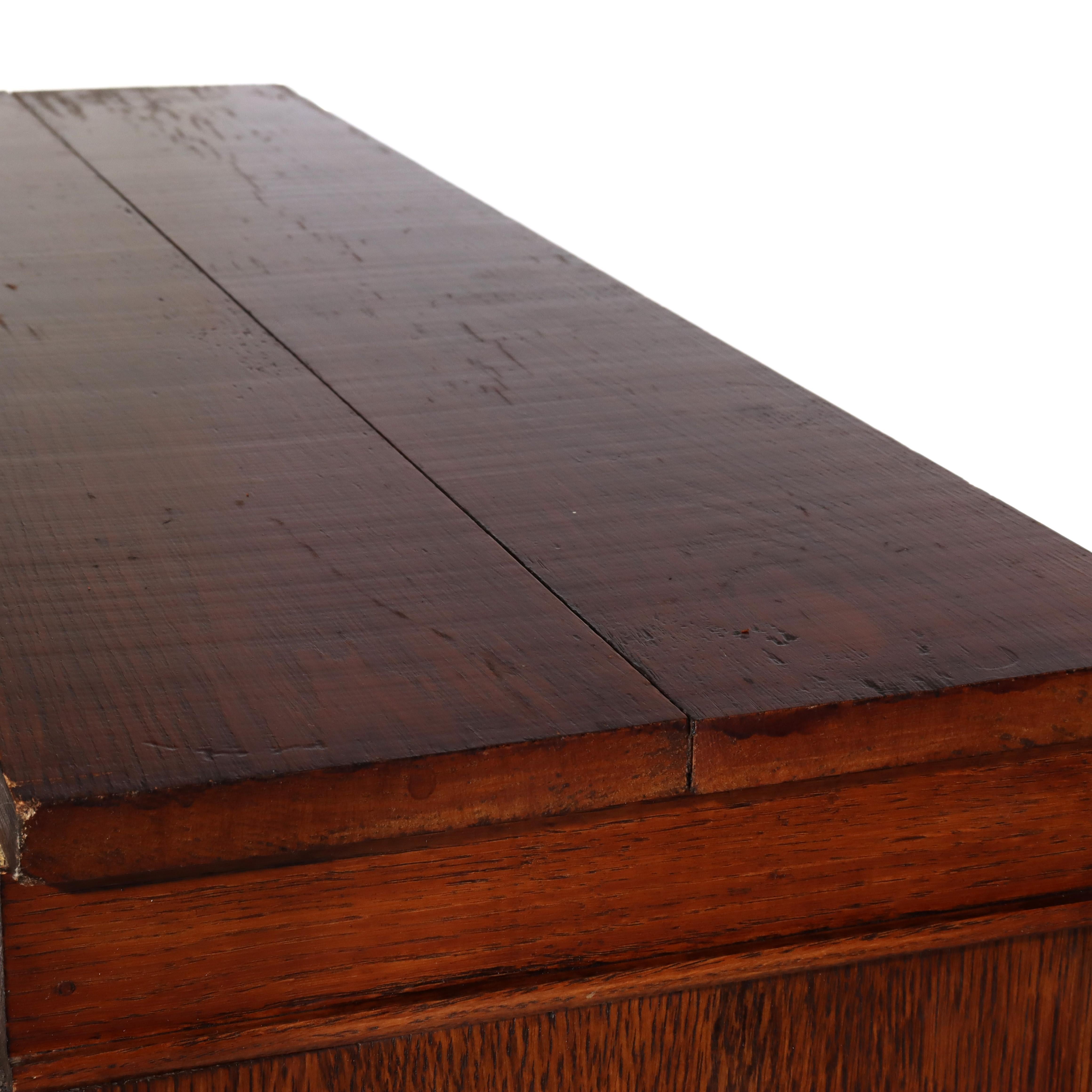 Arts & Crafts Mission Macey Oak Oak Barrister Four Stackter Bookcase C1910 en vente 8