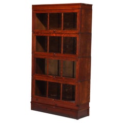 Arts & Crafts Macey Mission Oak Four Stack Barrister Bookcase C1910