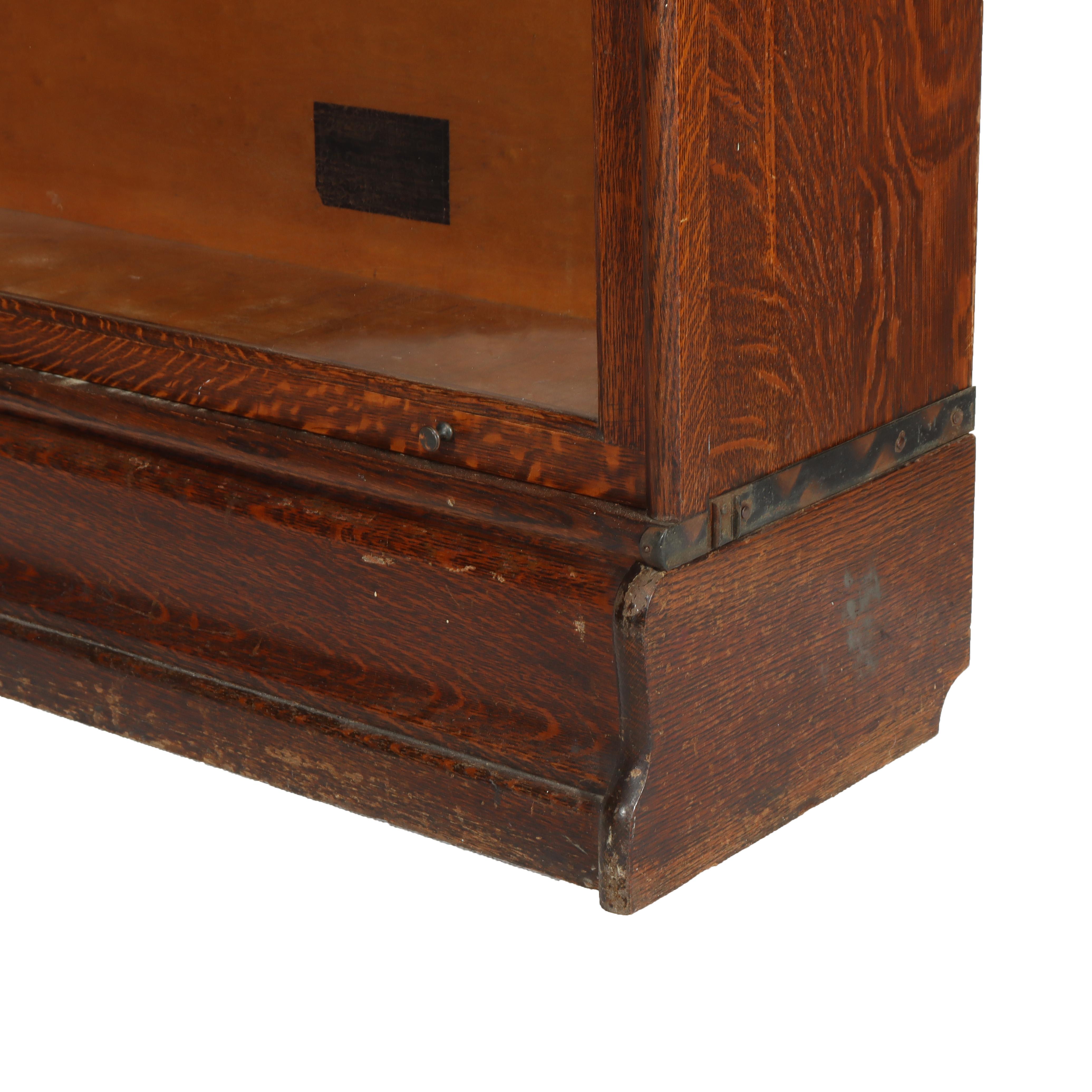 Arts and Crafts Arts & Crafts Macey Oak Barrister Bookcase C1920 For Sale