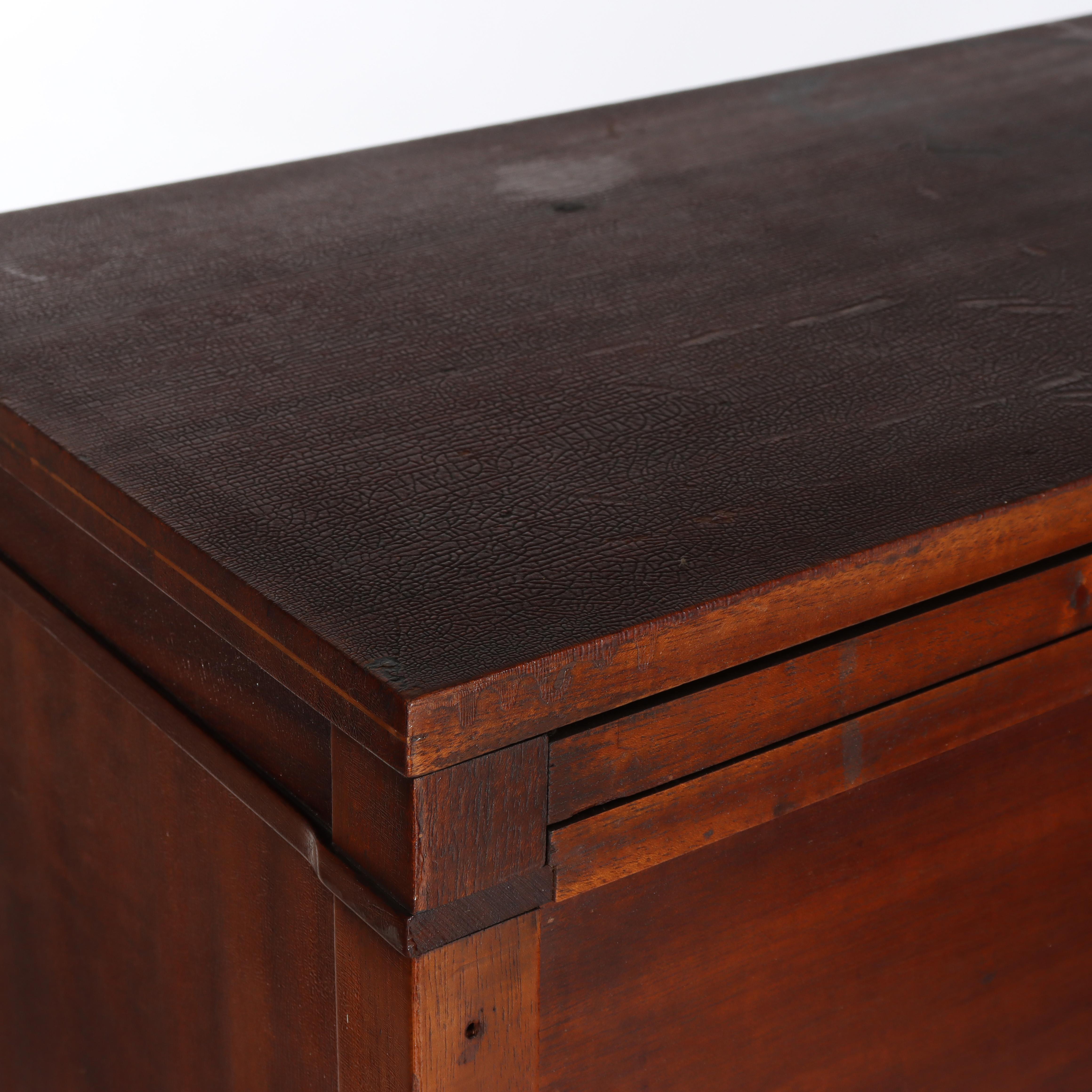 Arts & Crafts Macey Satinwood Banded Mahogany Barrister Bookcase C1920 im Angebot 5