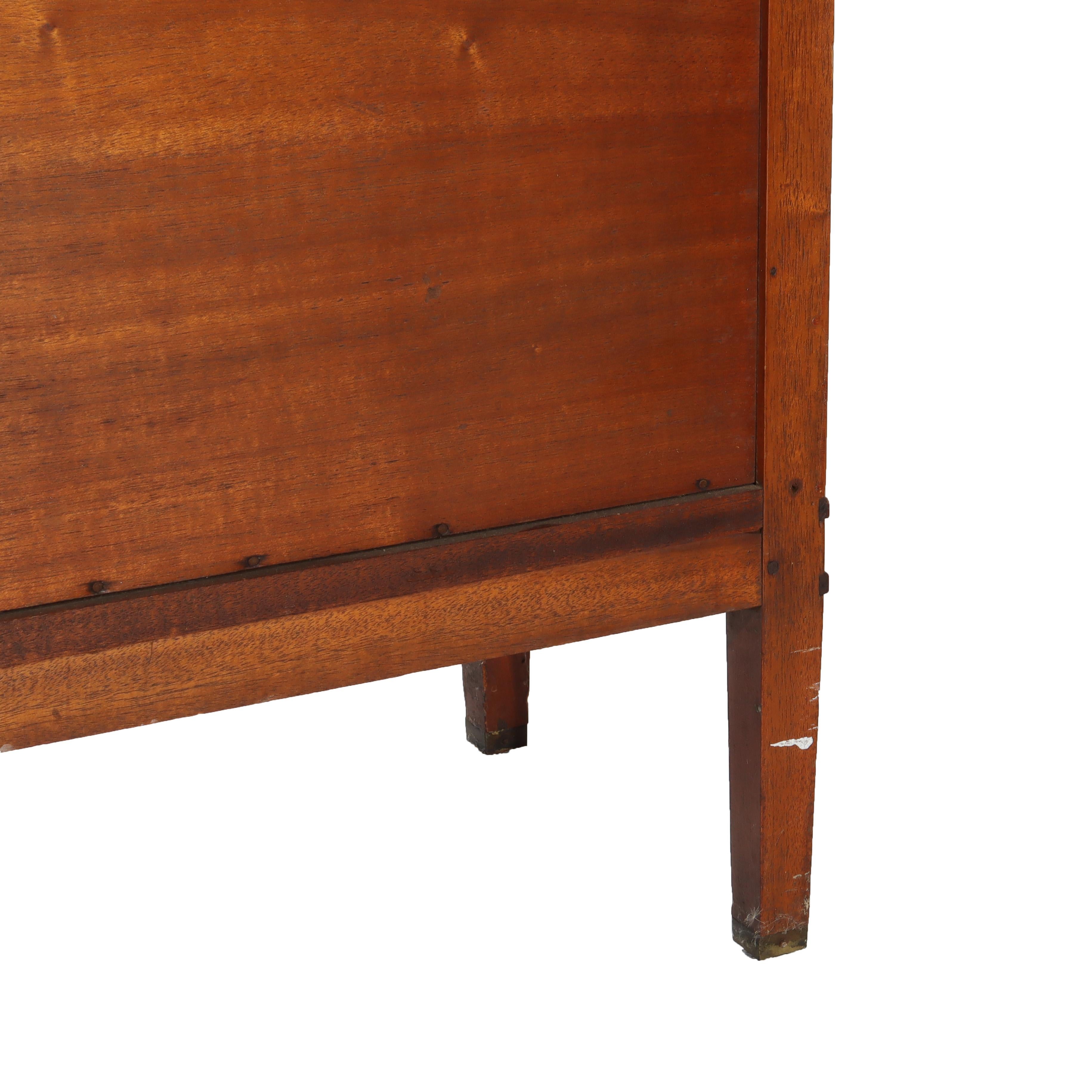 Arts & Crafts Macey Satinwood Banded Mahogany Barrister Bookcase C1920 im Angebot 3