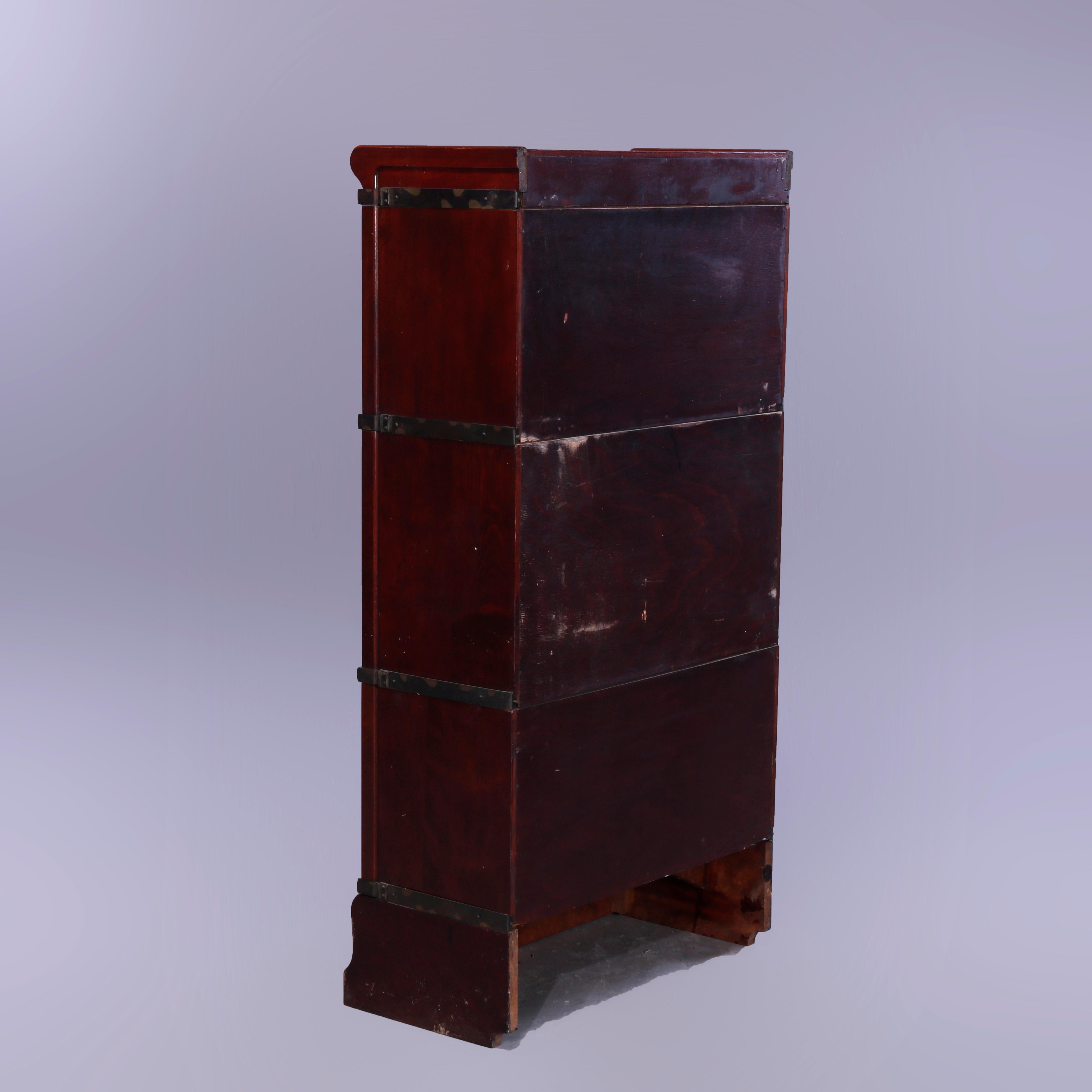 Arts & Crafts Mahogany Globe Wernicke Diminutive Barrister Bookcase, c1910 9