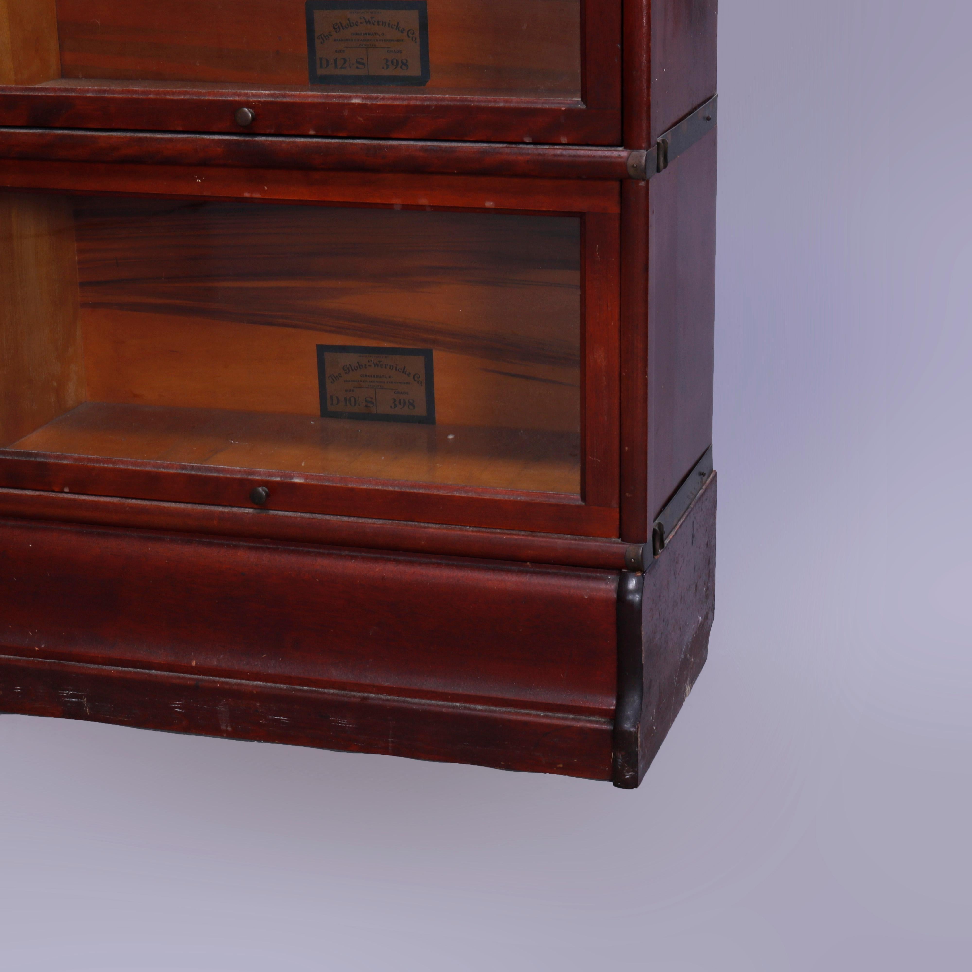 20th Century Arts & Crafts Mahogany Globe Wernicke Diminutive Barrister Bookcase, c1910