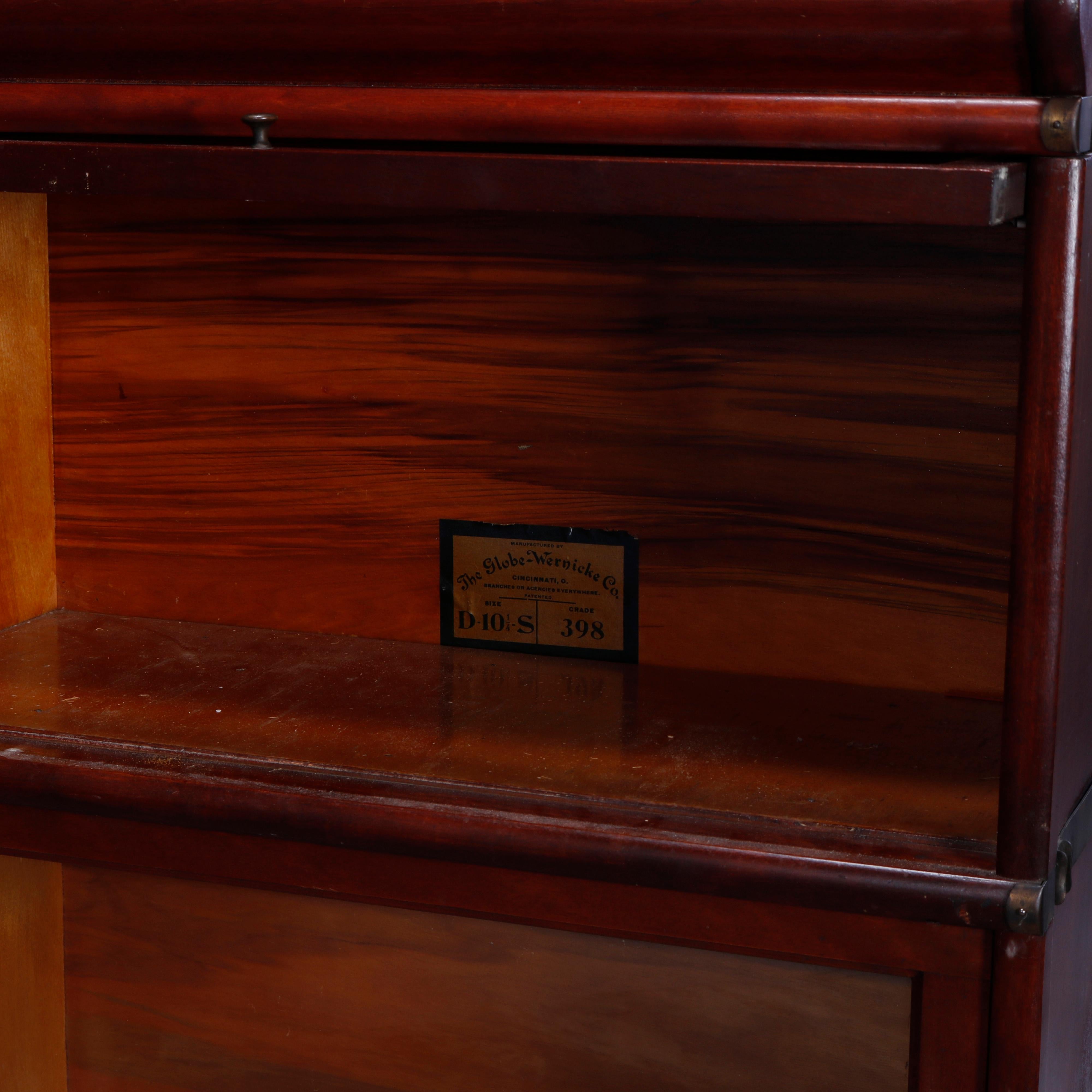 Arts & Crafts Mahogany Globe Wernicke Diminutive Barrister Bookcase, c1910 1