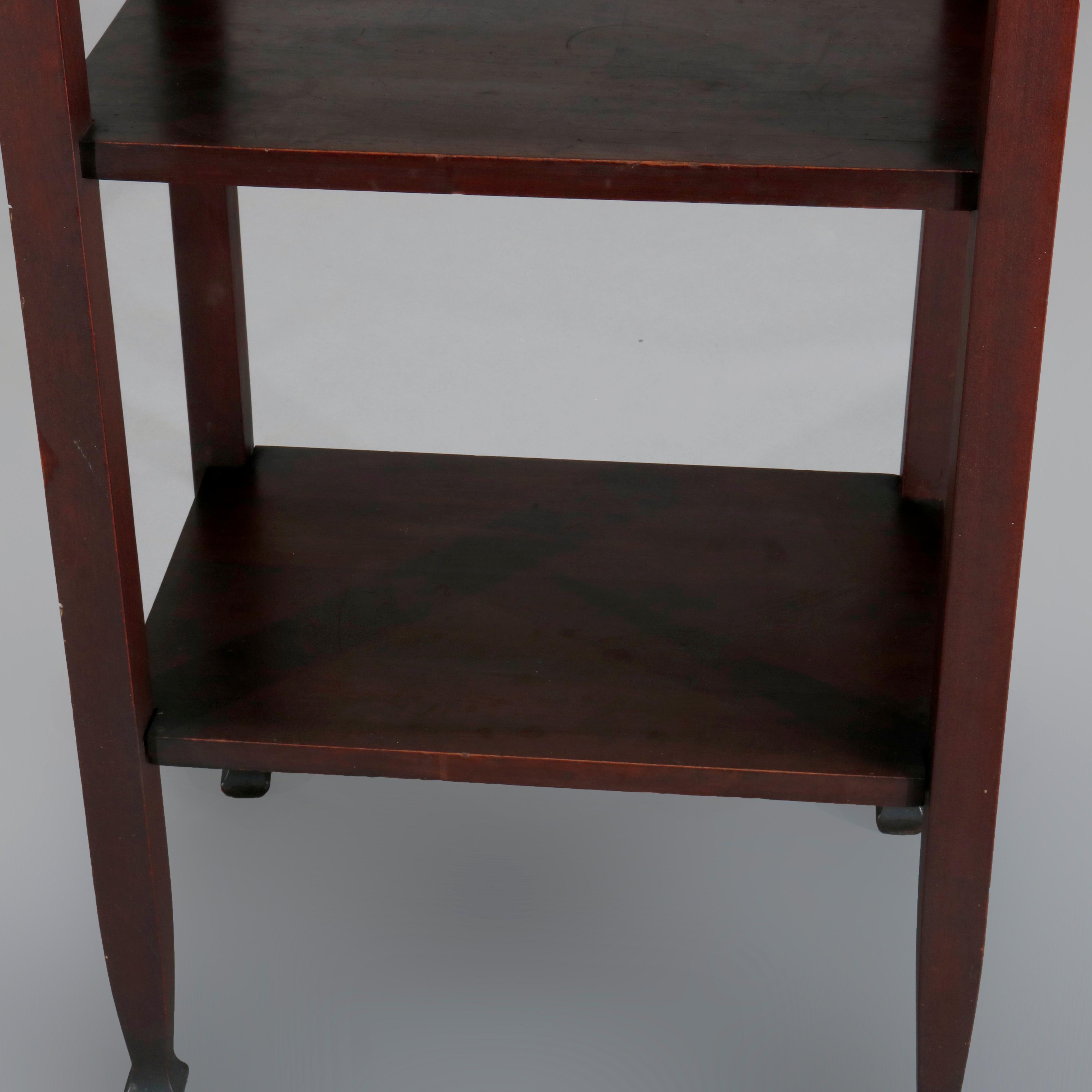 20th Century Arts & Crafts Mahogany Lakeside Crafters Pottery Display Stand, McMurdle Foot