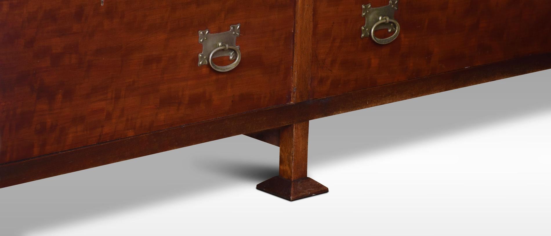 Arts & Crafts Mahogany Three-Door Wardrobe 3