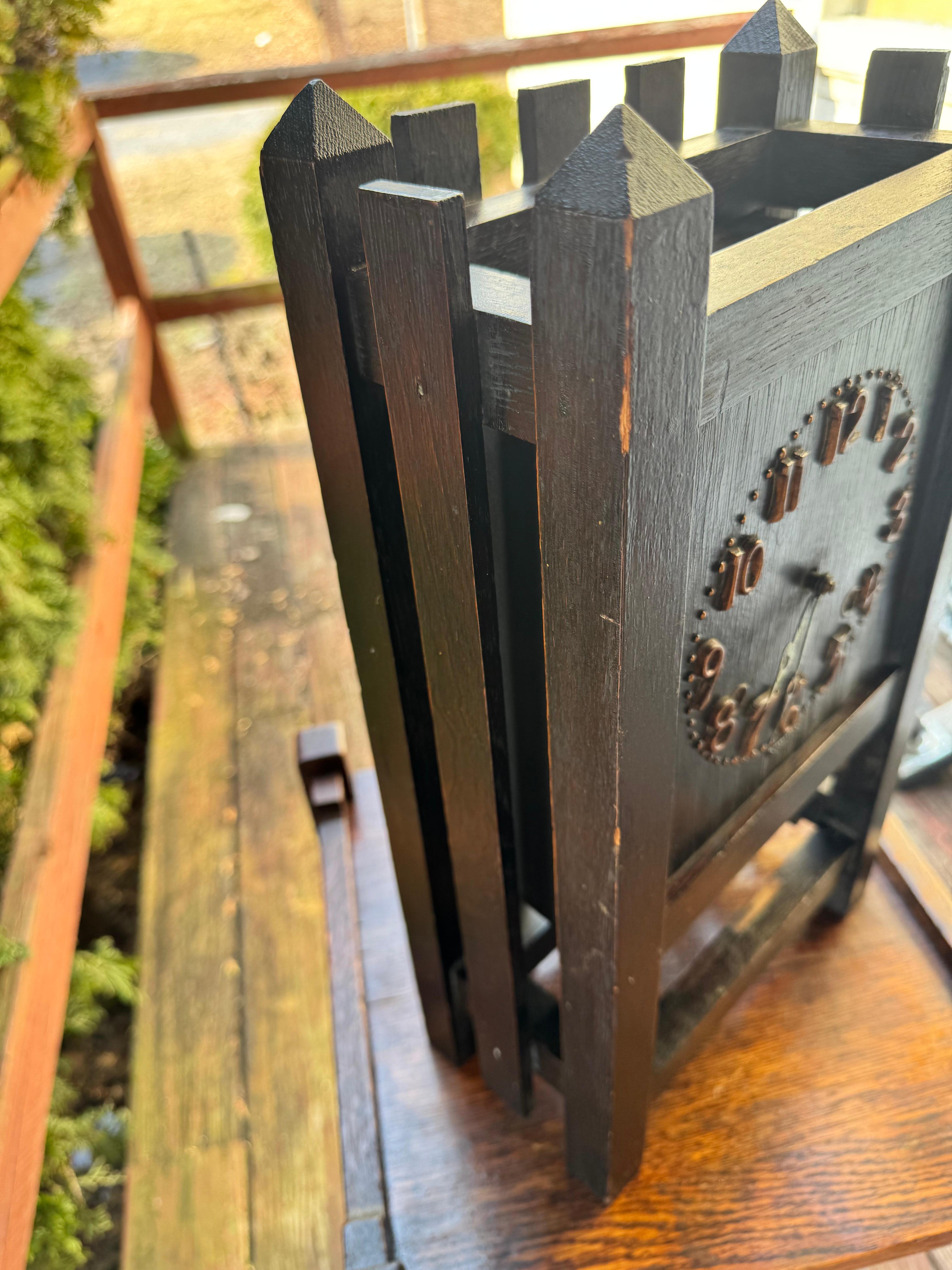 Reloj de chimenea Arts & Crafts - Época Stickley - W7113            VENTA Estadounidense en venta