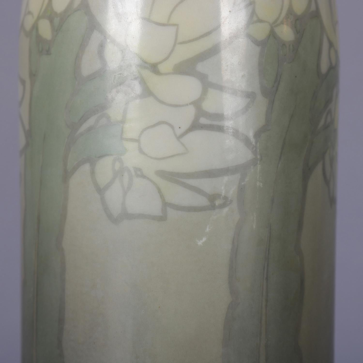Arts & Crafts Marblehead School Hand Painted Art Pottery Vase by Belleek 2