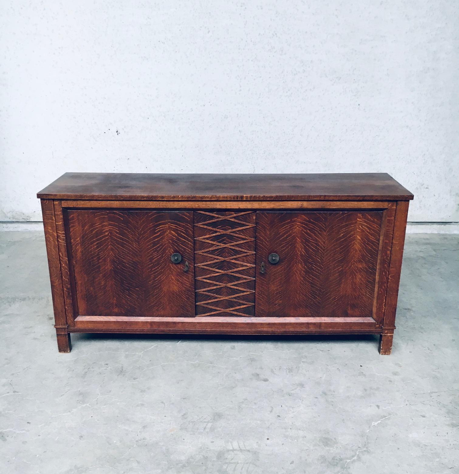 Arts and Crafts Arts & Crafts Mission Design Sideboard Credenza Buffet, France, 1900s For Sale