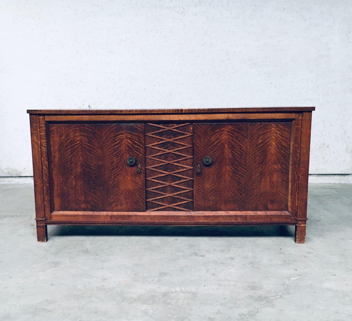 French Arts & Crafts Mission Design Sideboard Credenza Buffet, France, 1900s For Sale